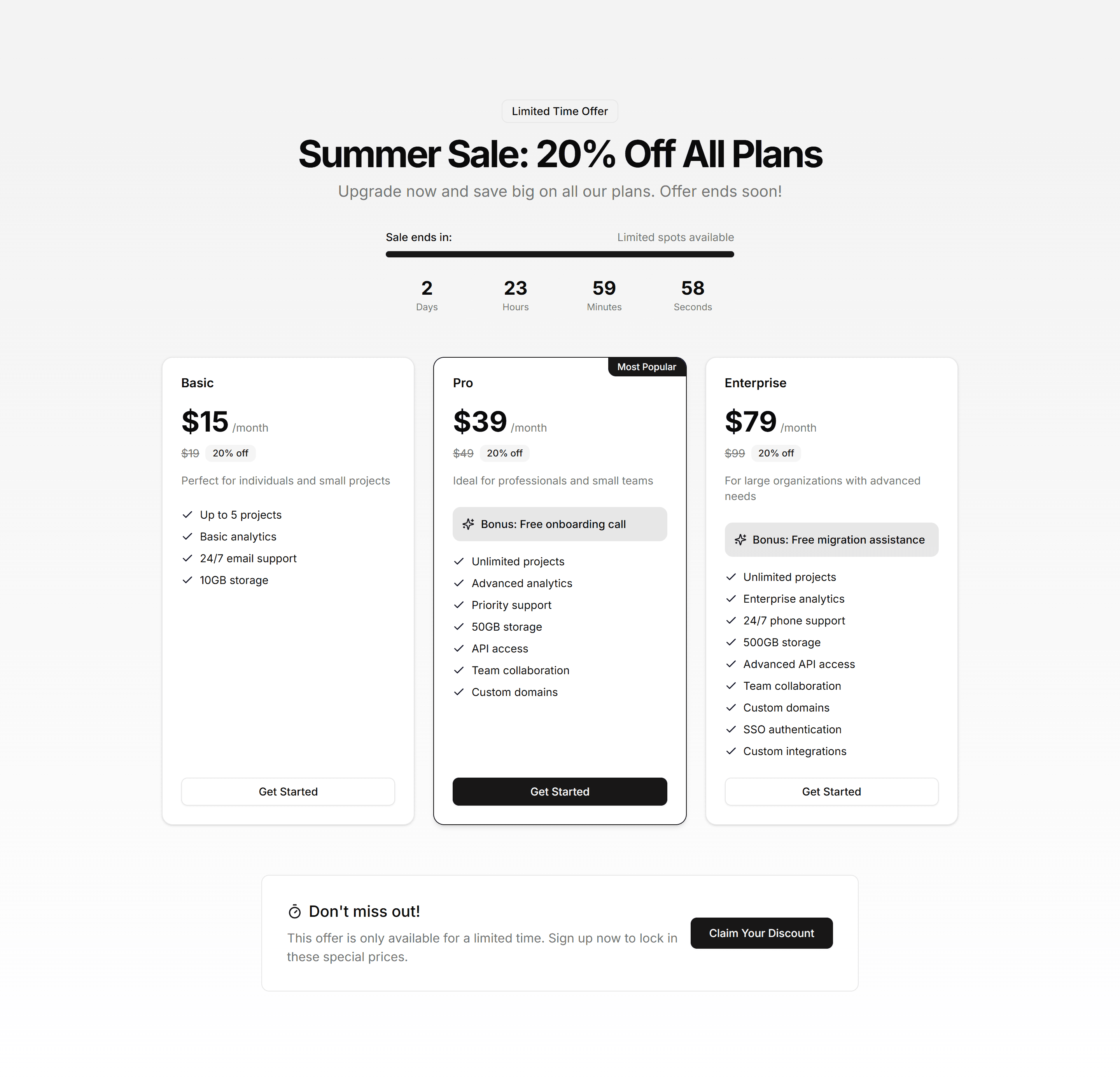 Marketing Pricing Section: Seasonal