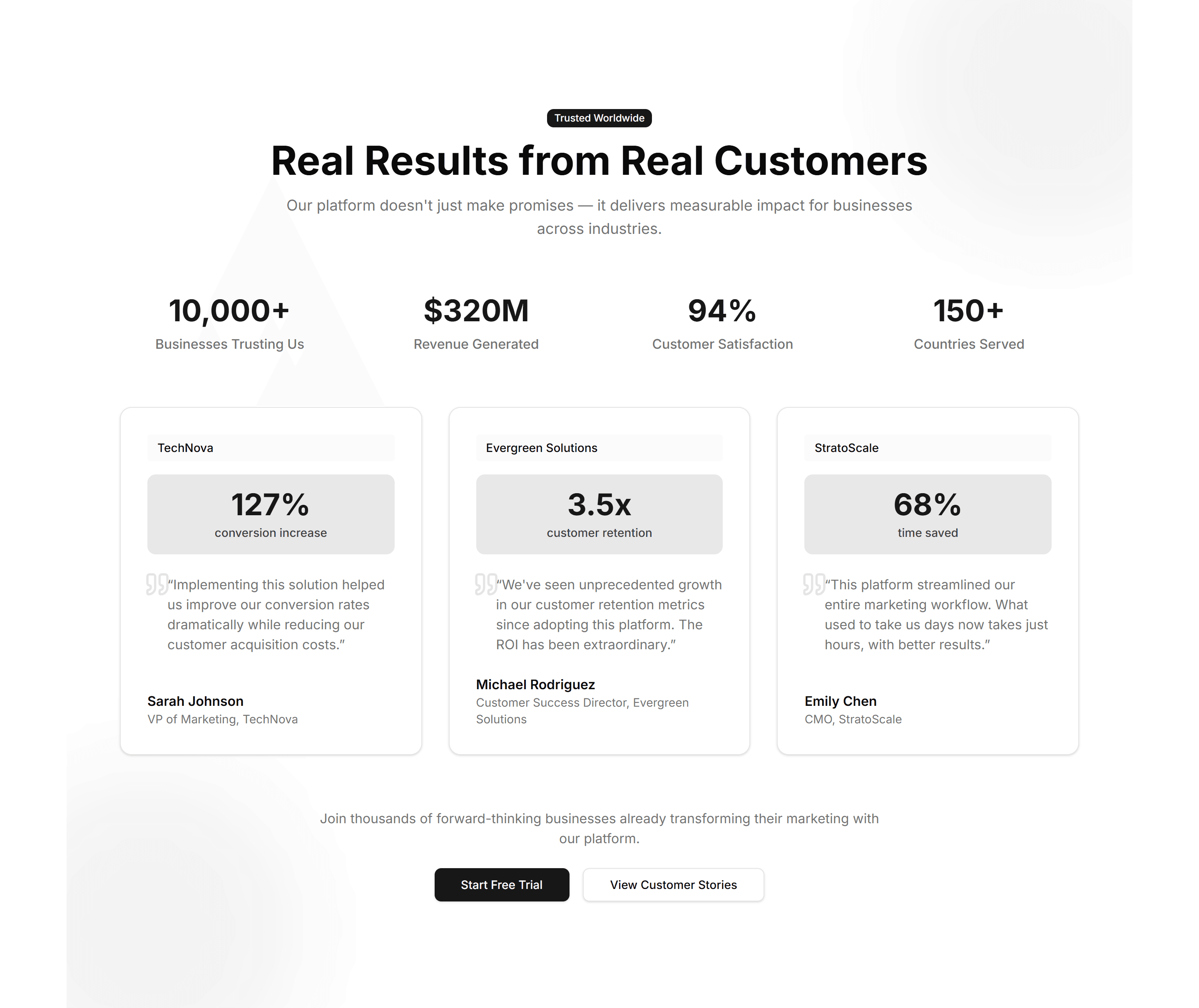 Marketing Stat: Customer Testimonial