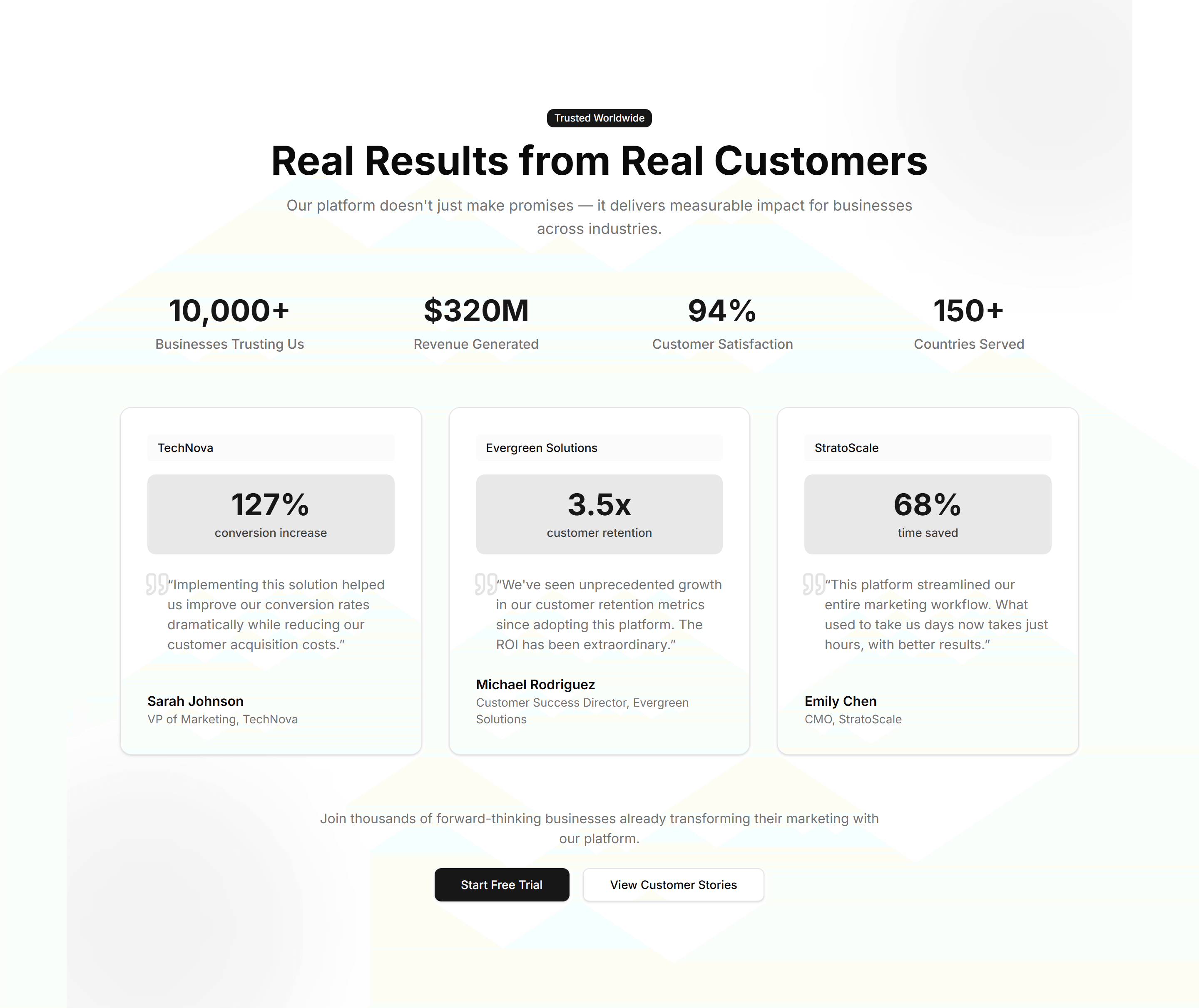 Marketing Stat: Customer Testimonial