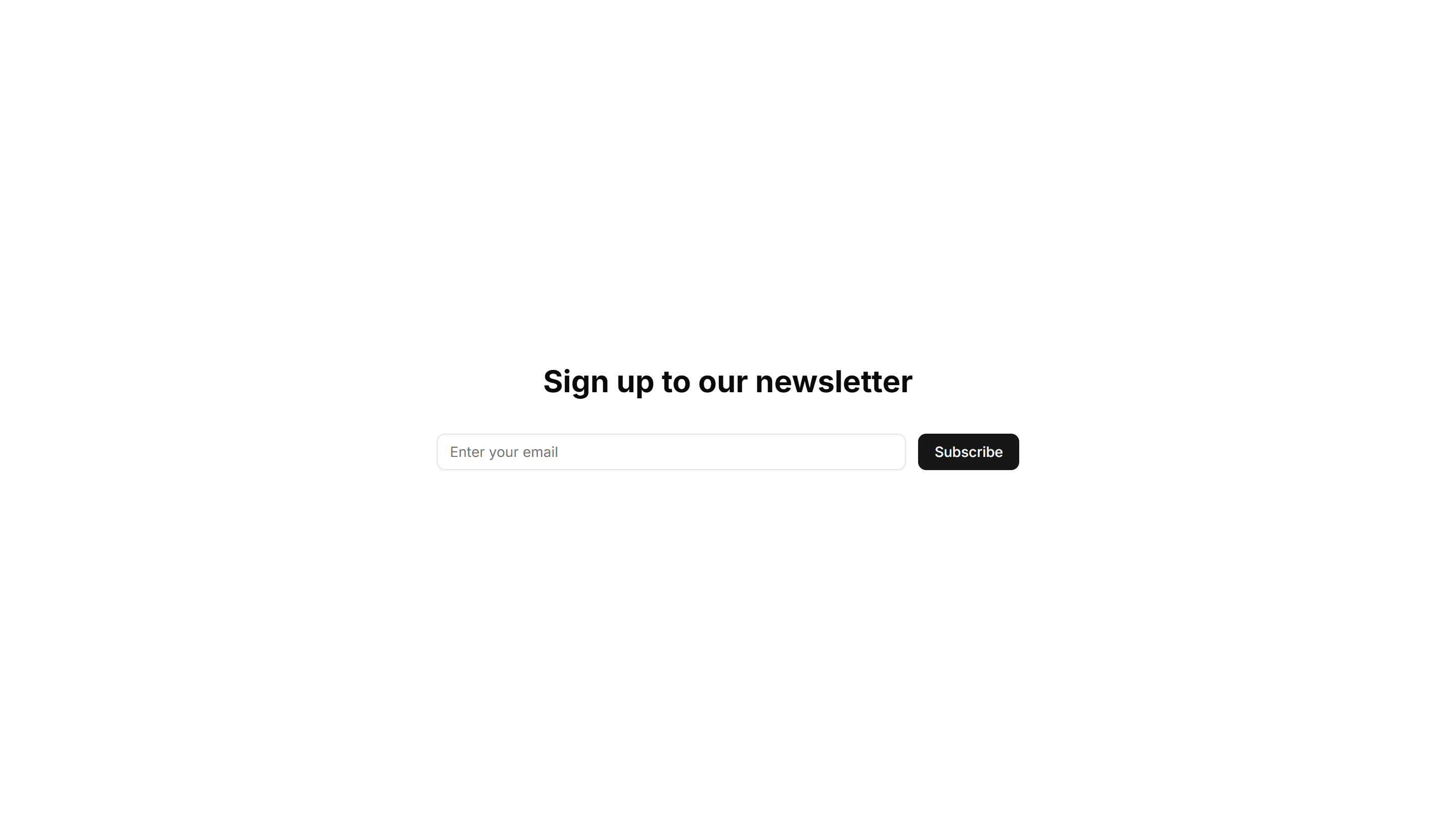 Marketing Subscribe: Simple Center Aligned