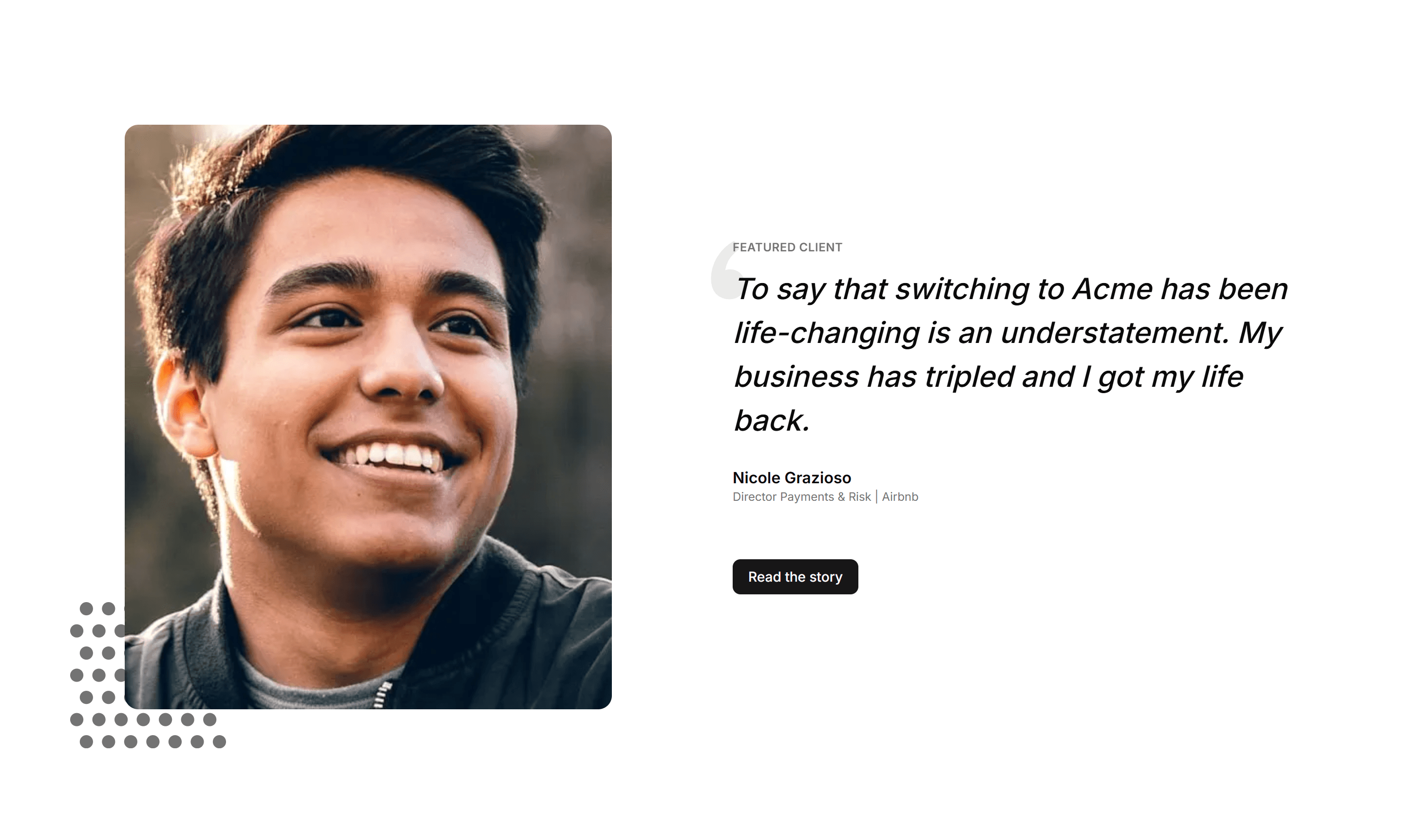 Marketing Testimonial: Big Image