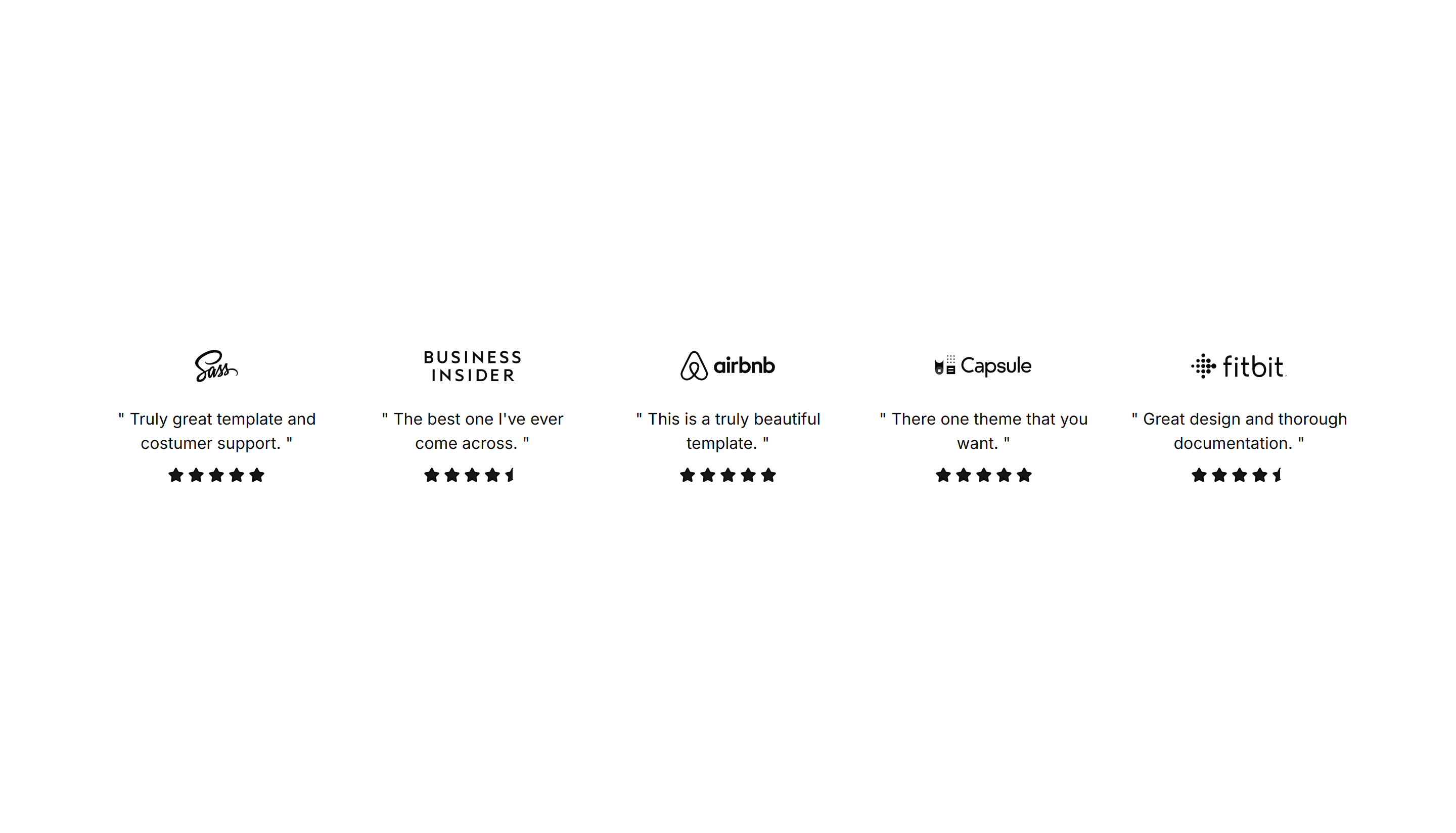 Marketing Testimonial: Short Review With Logo And Stars