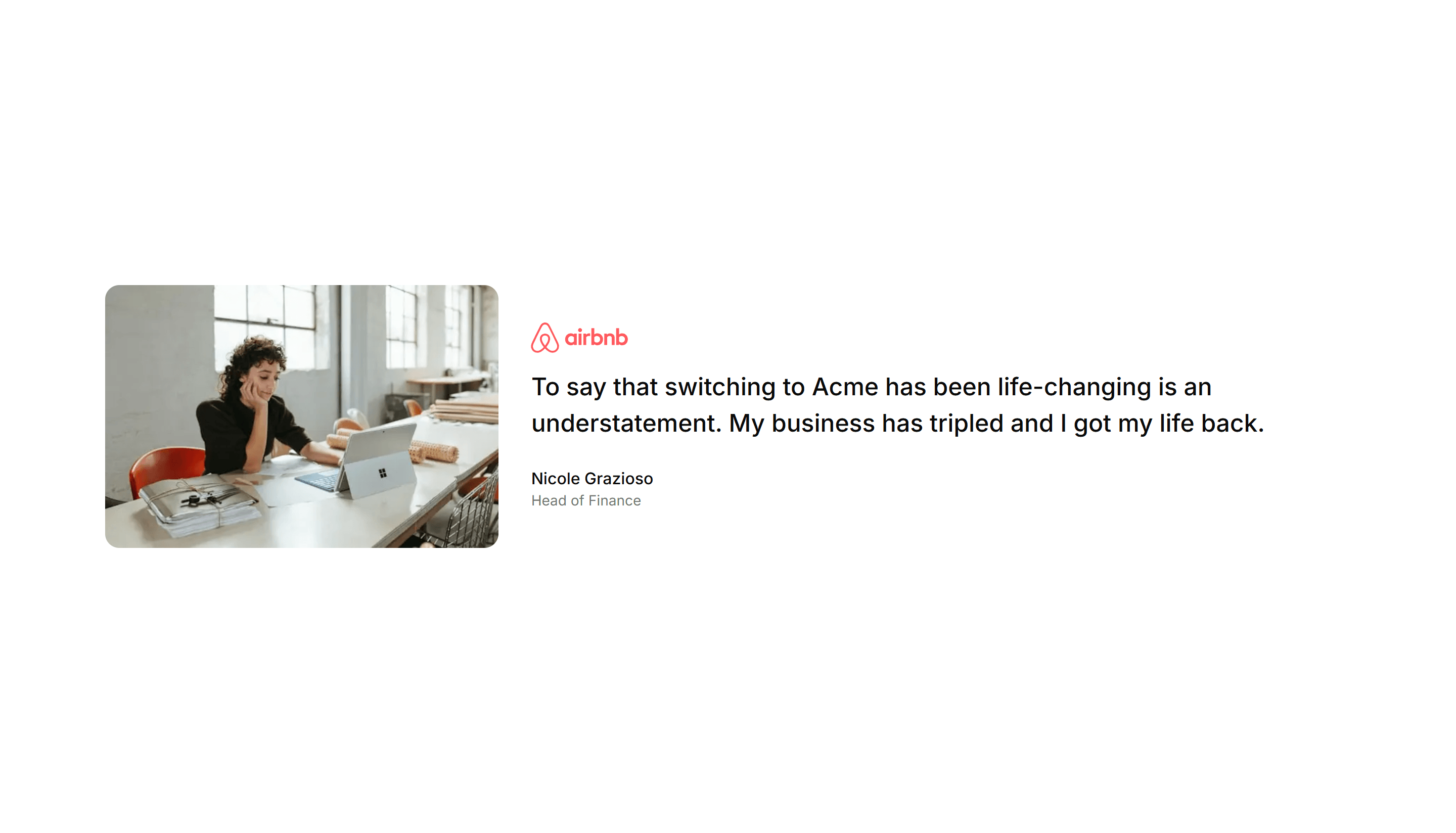 Marketing Testimonial: Small Image