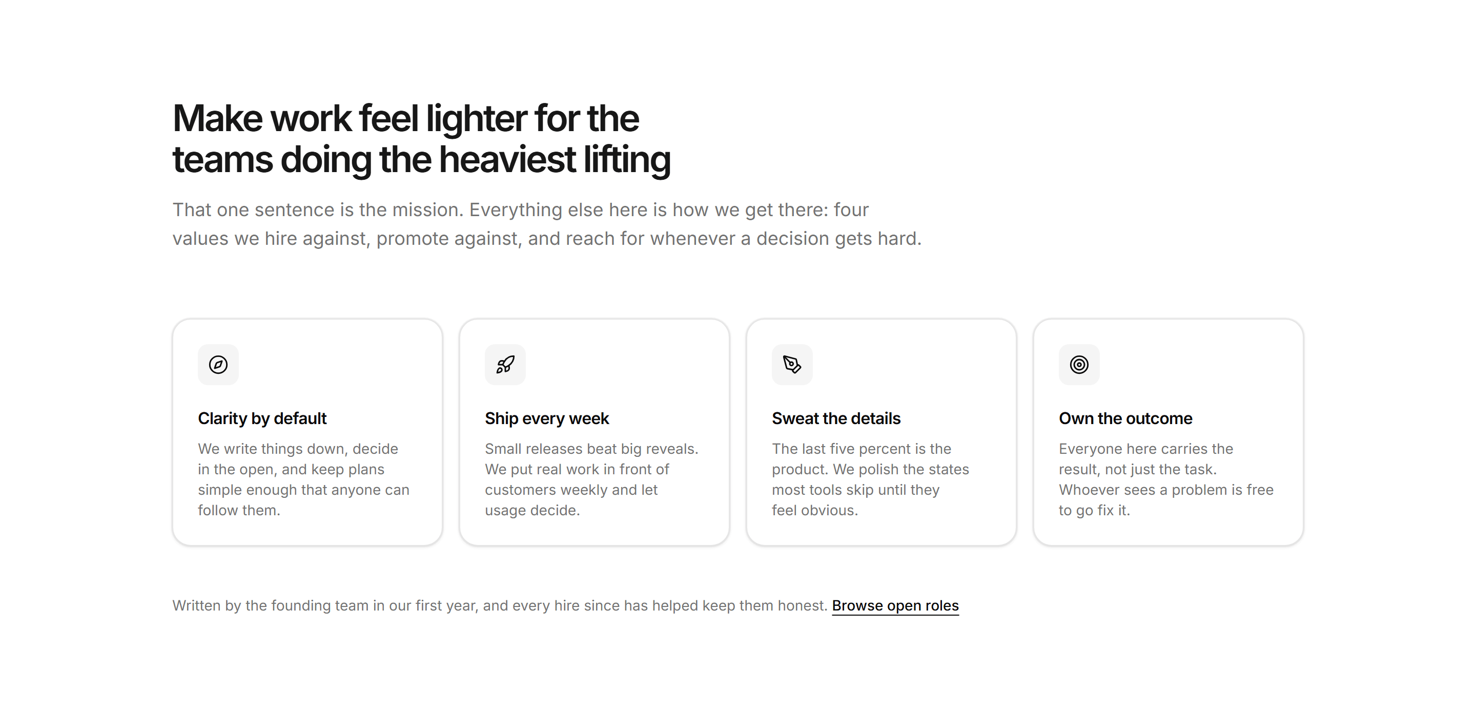 Marketing About: Mission and Values
