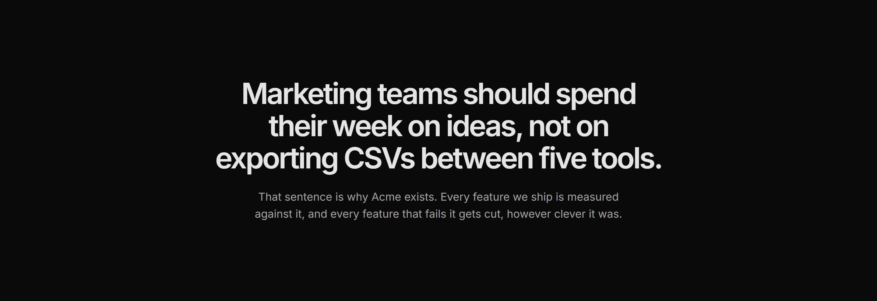 Marketing About: Mission Statement Centered