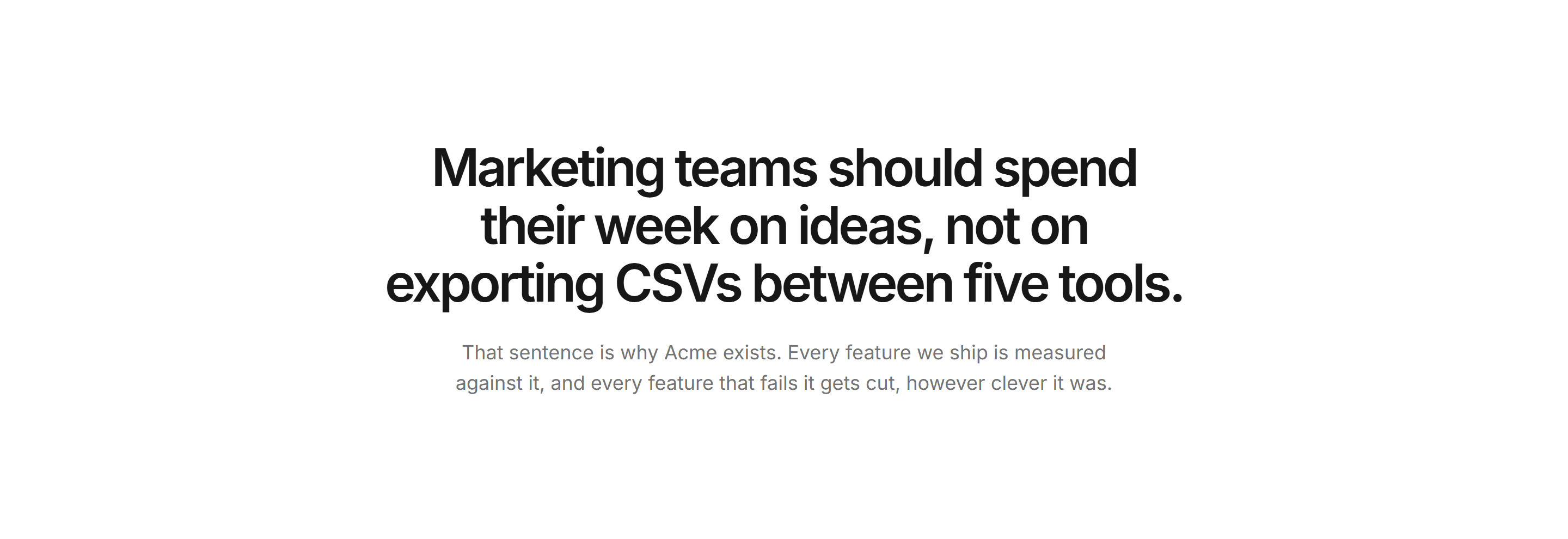 Marketing About: Mission Statement Centered