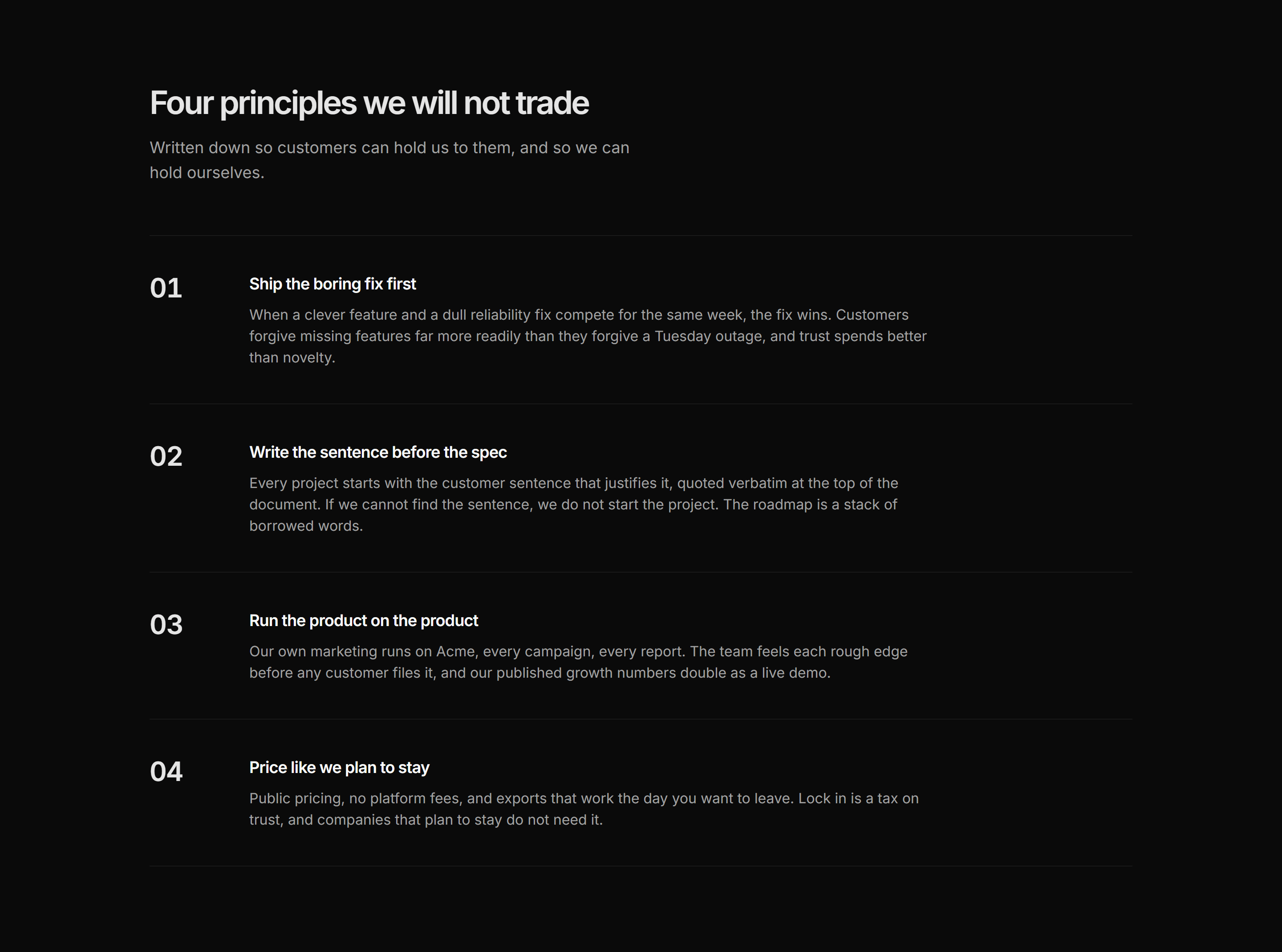 Marketing About: Principles Numbered