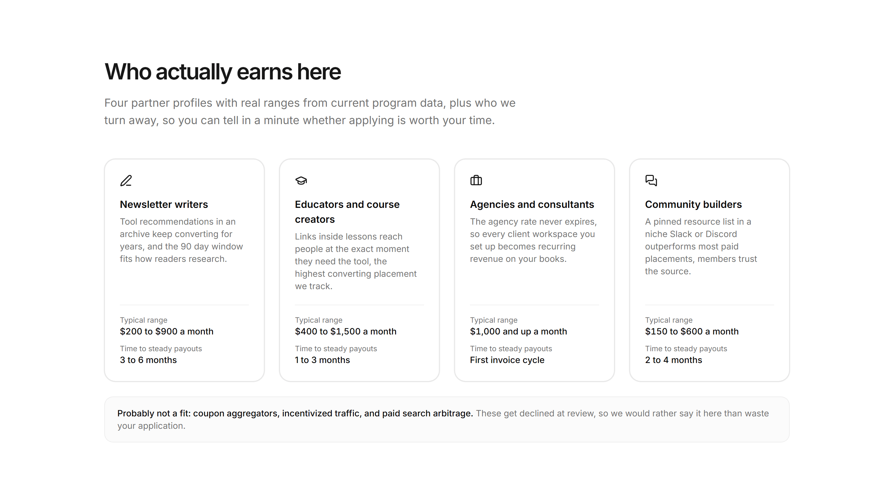 Marketing Affiliate: Audience Fit Grid