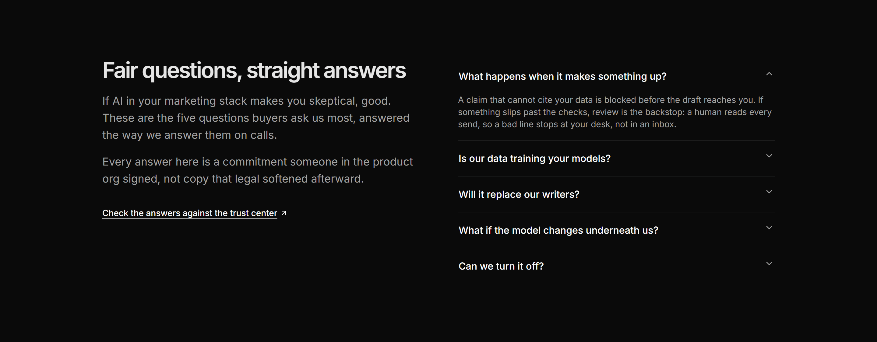 Marketing AI Feature: Ai Skeptics Faq