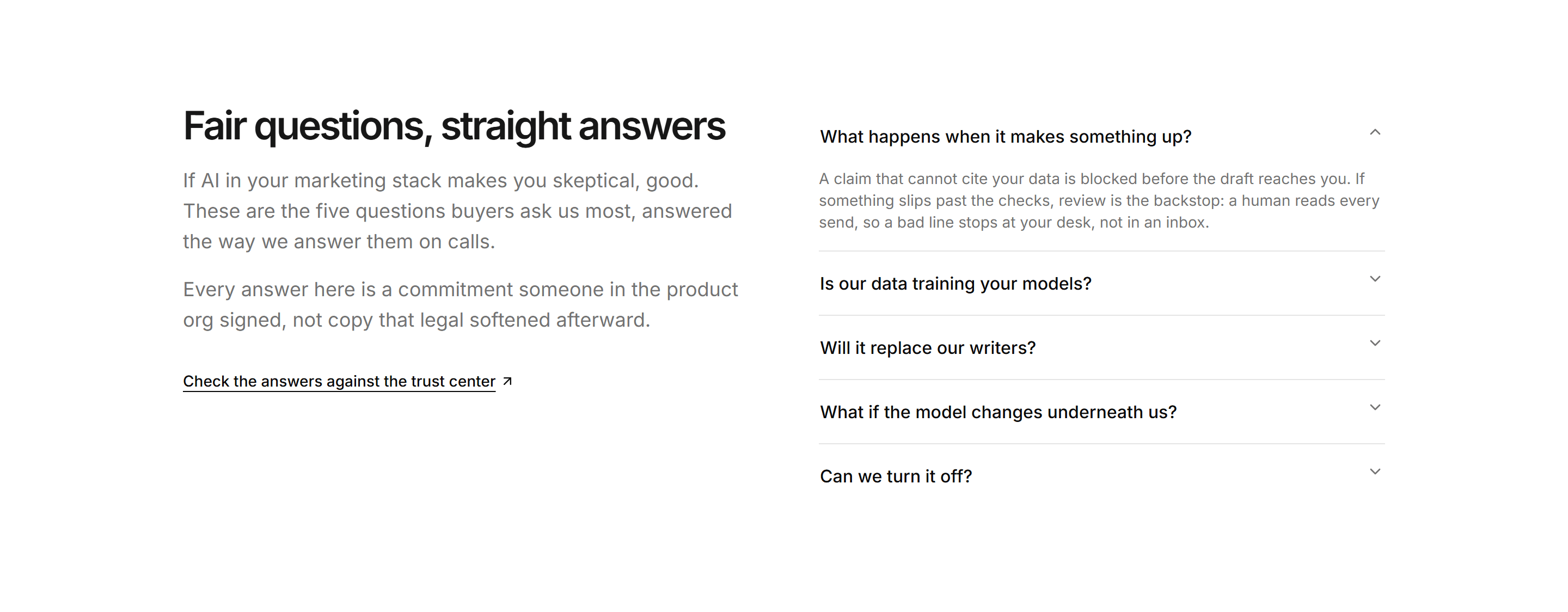 Marketing AI Feature: Ai Skeptics Faq
