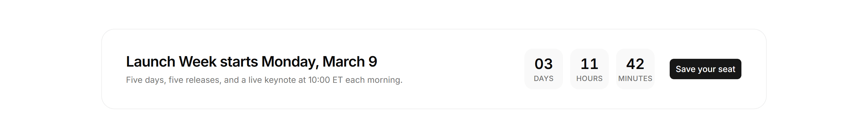 Marketing Banner: Countdown Banner