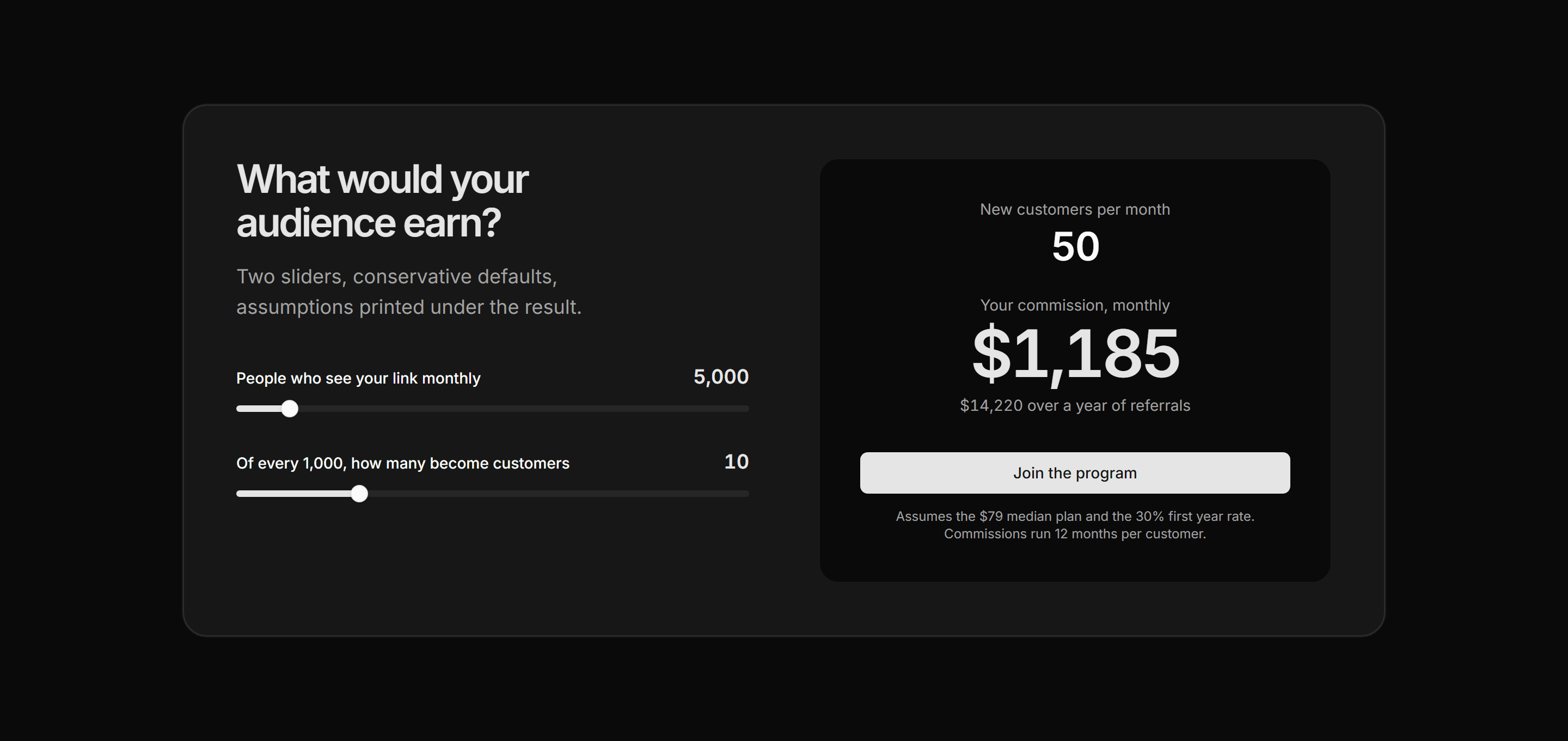 Marketing Calculator: Affiliate Earnings Calculator