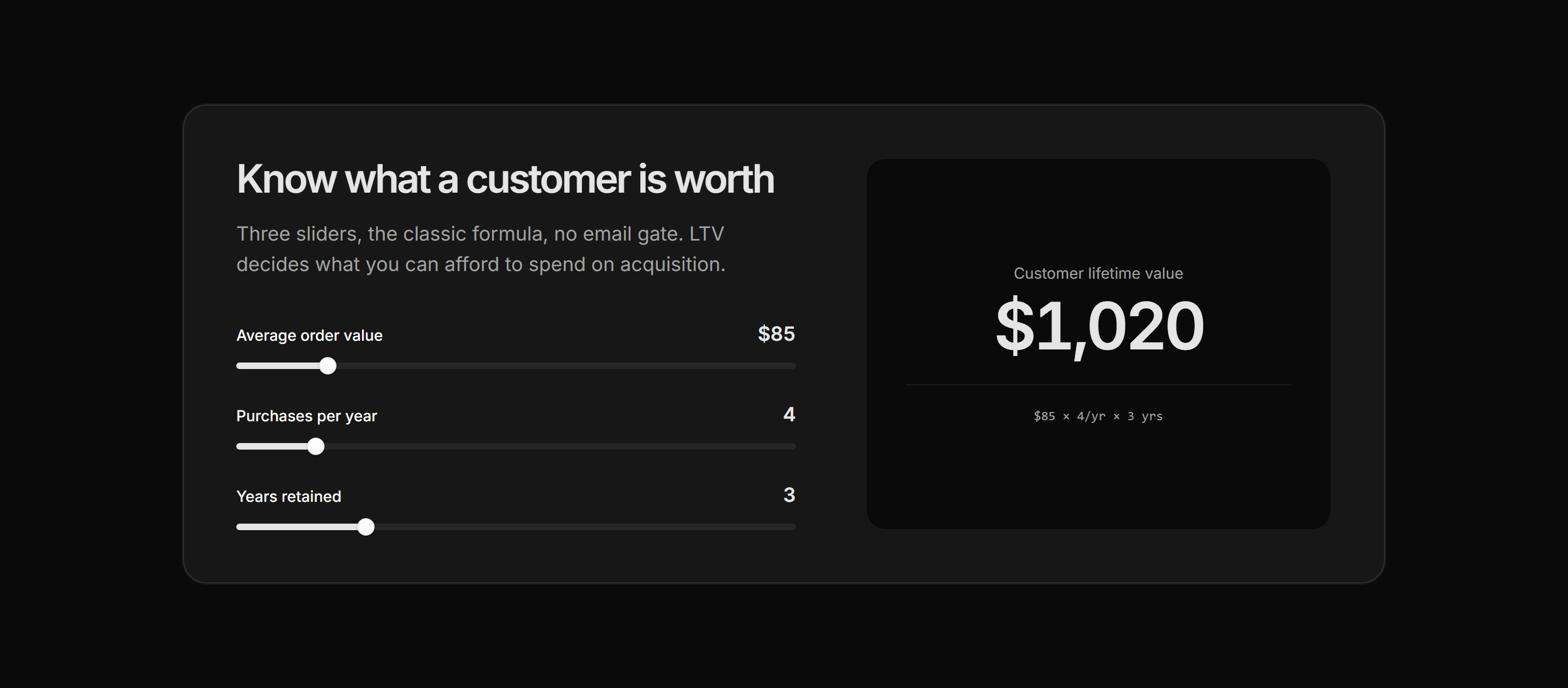 Marketing Calculator: Ltv Calculator