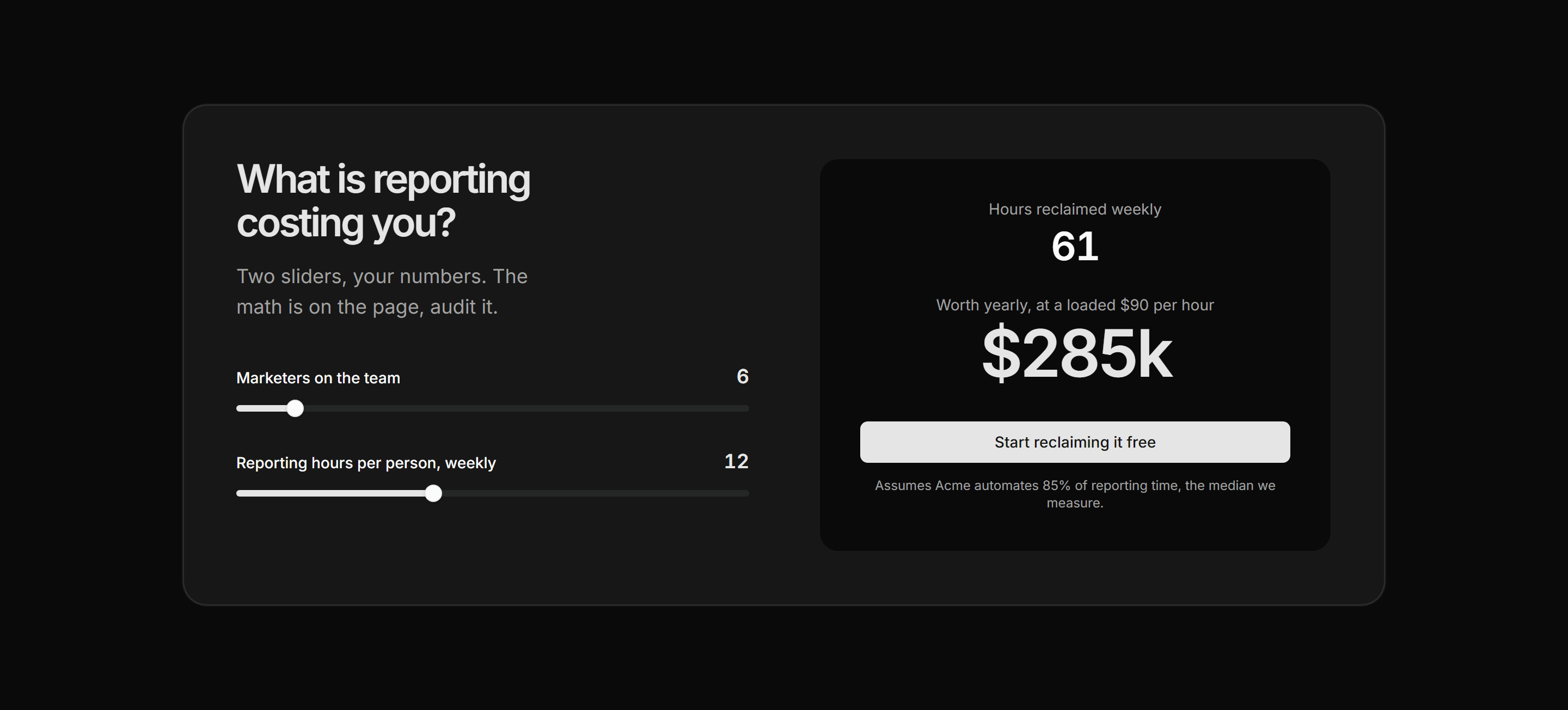 Marketing Calculator: Roi Calculator