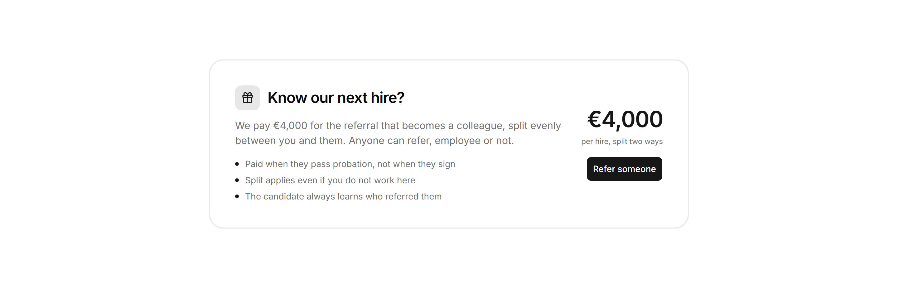Marketing Career: Referral Program Card