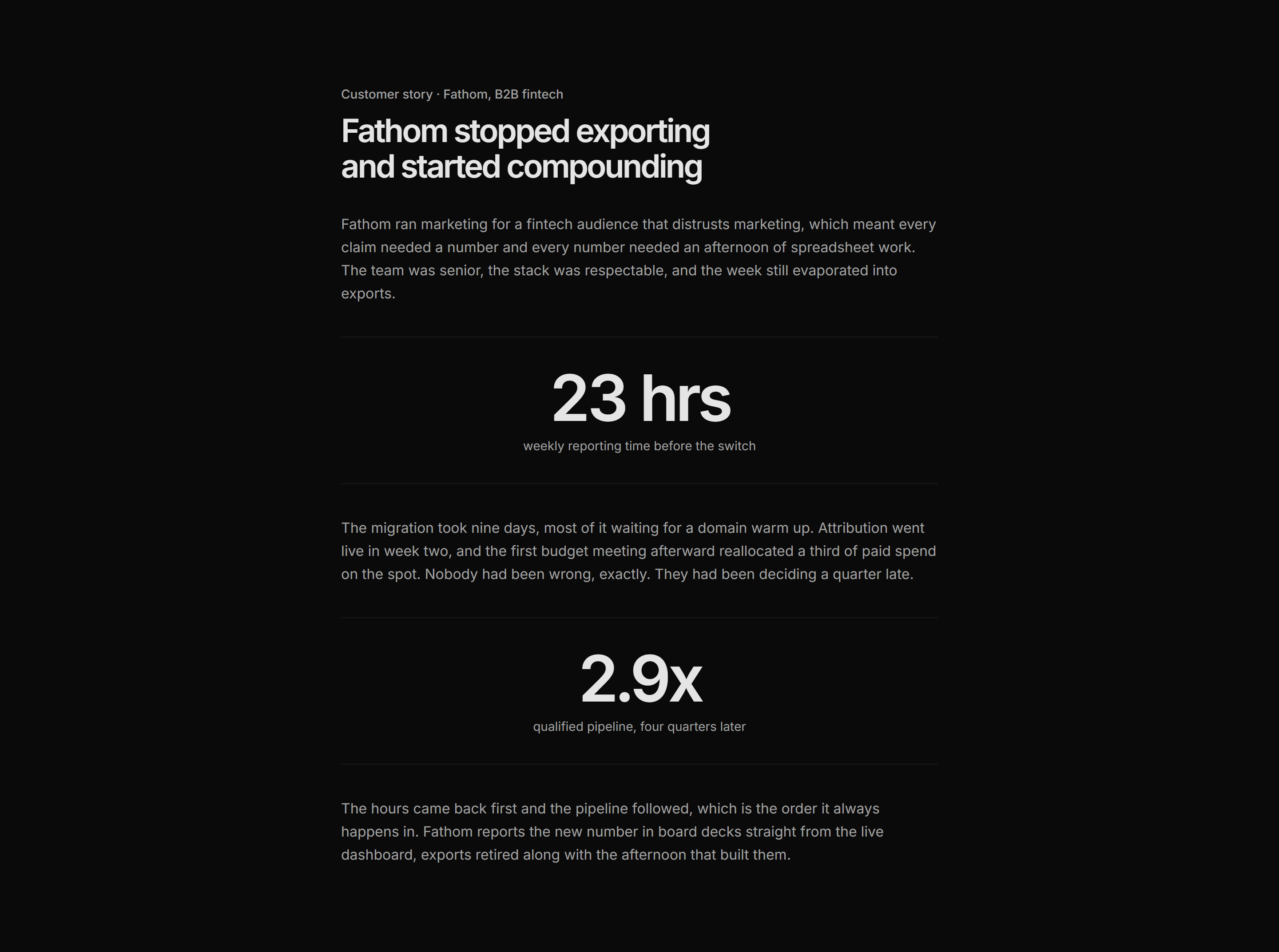 Marketing Case Study: Stat Callout Story