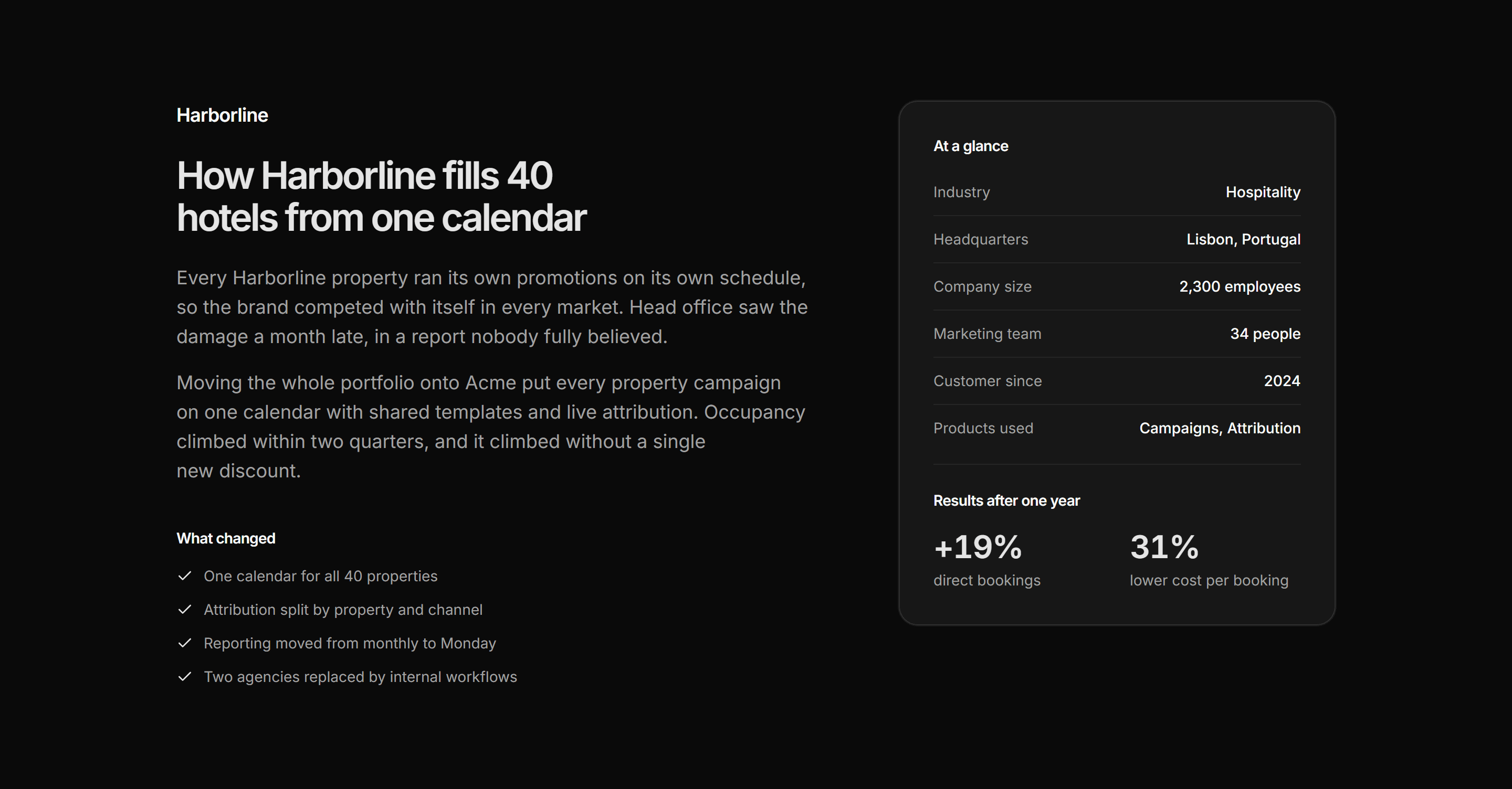 Marketing Case Study: Story With Fact Sheet