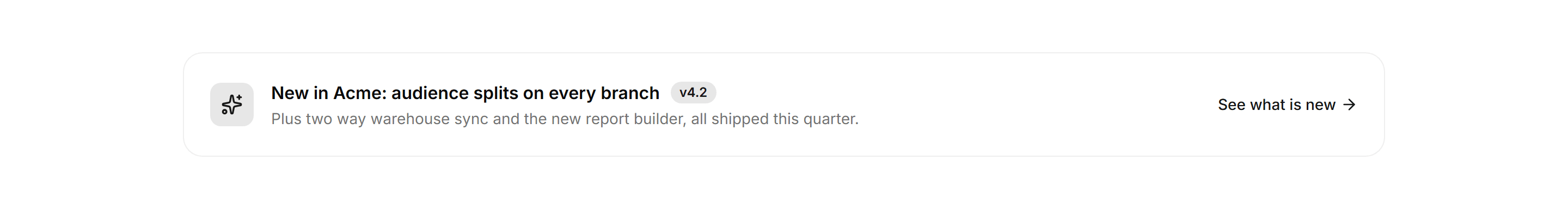 Marketing Changelog: Whats New Banner