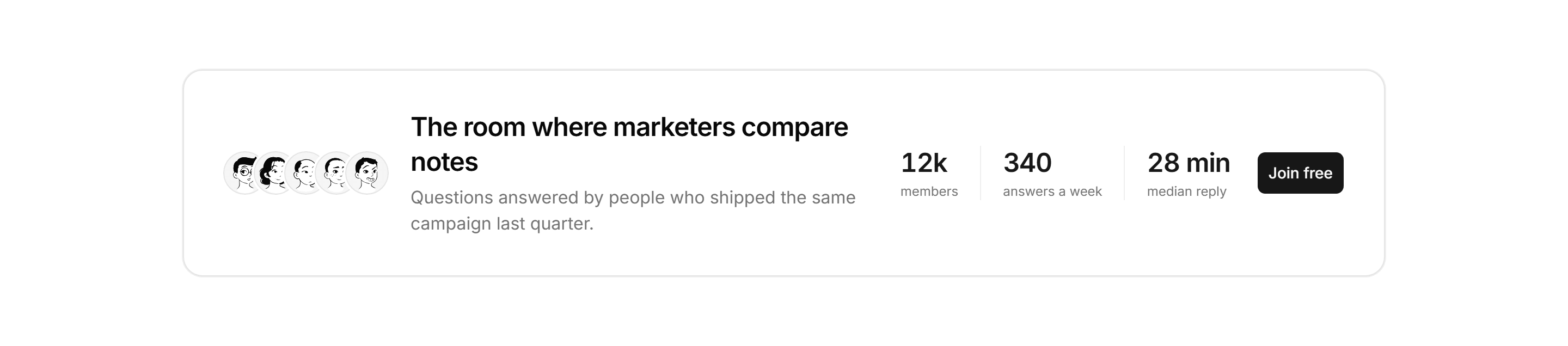 Marketing Community: Community Stats Banner