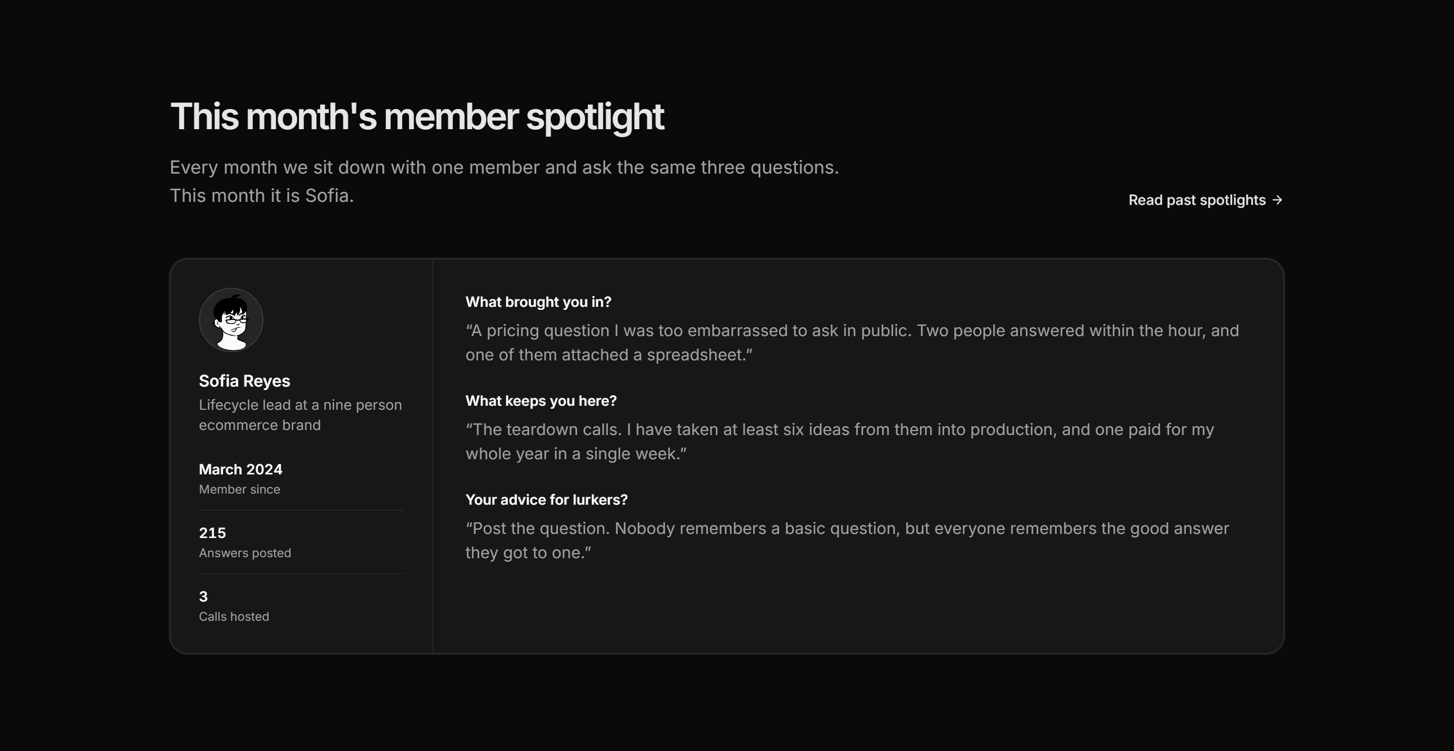 Marketing Community: Member Spotlight