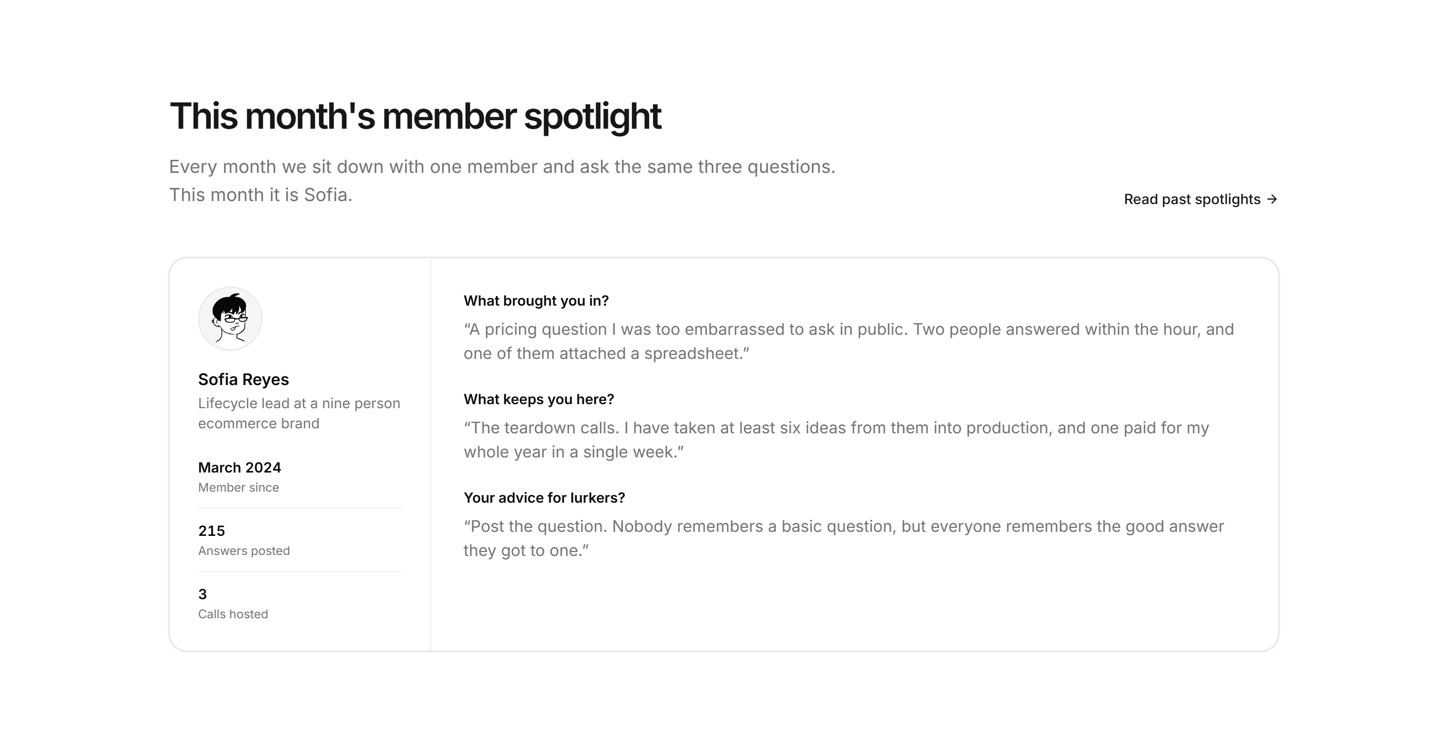 Marketing Community: Member Spotlight