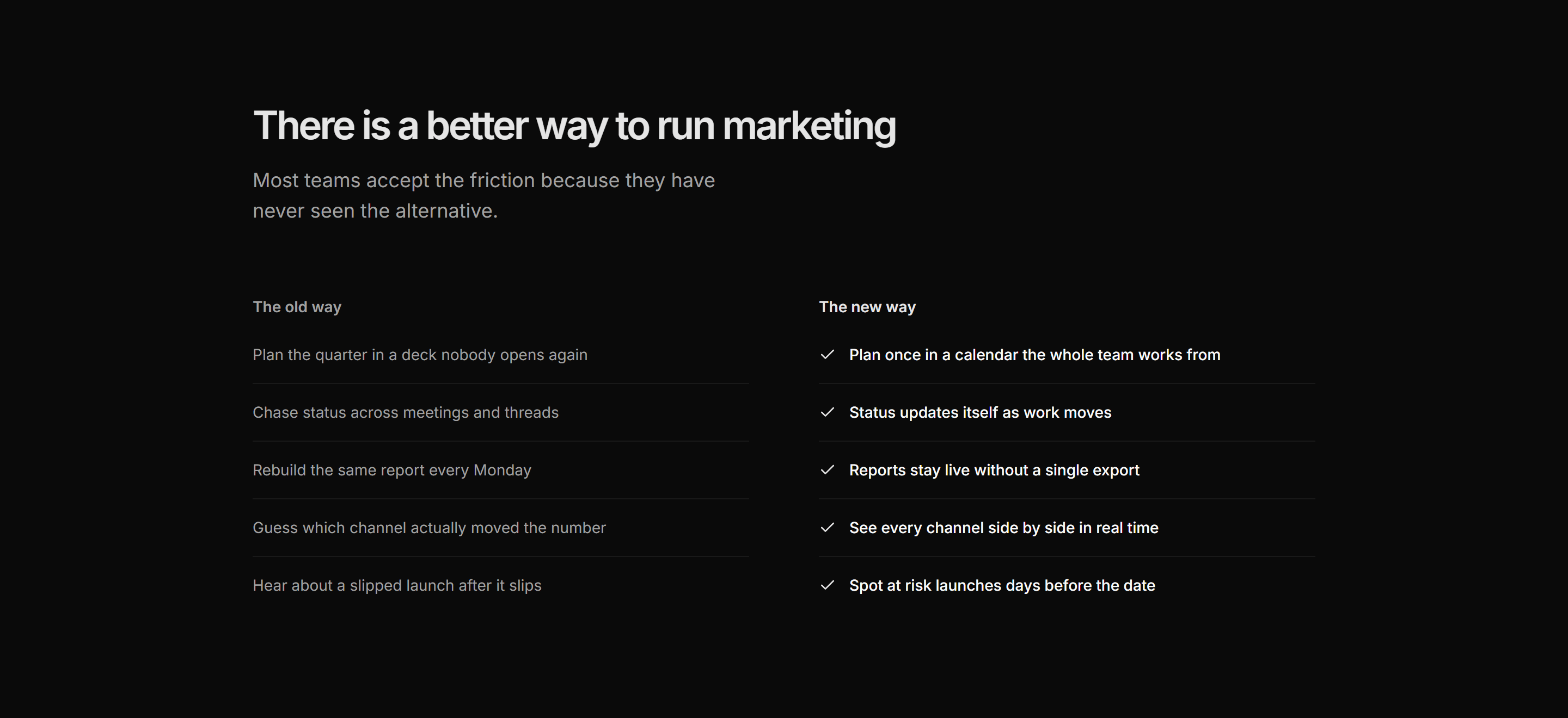 Marketing Comparison: Old Way New Way