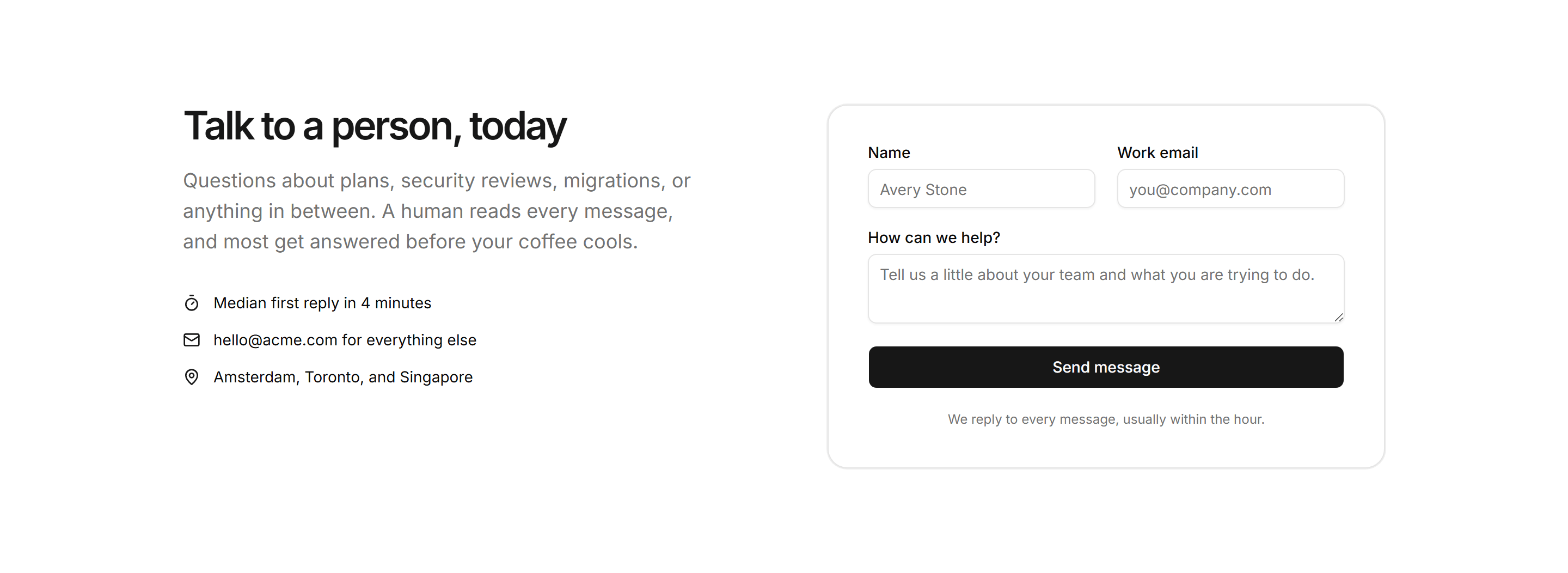 Marketing Contact: Contact Split Form