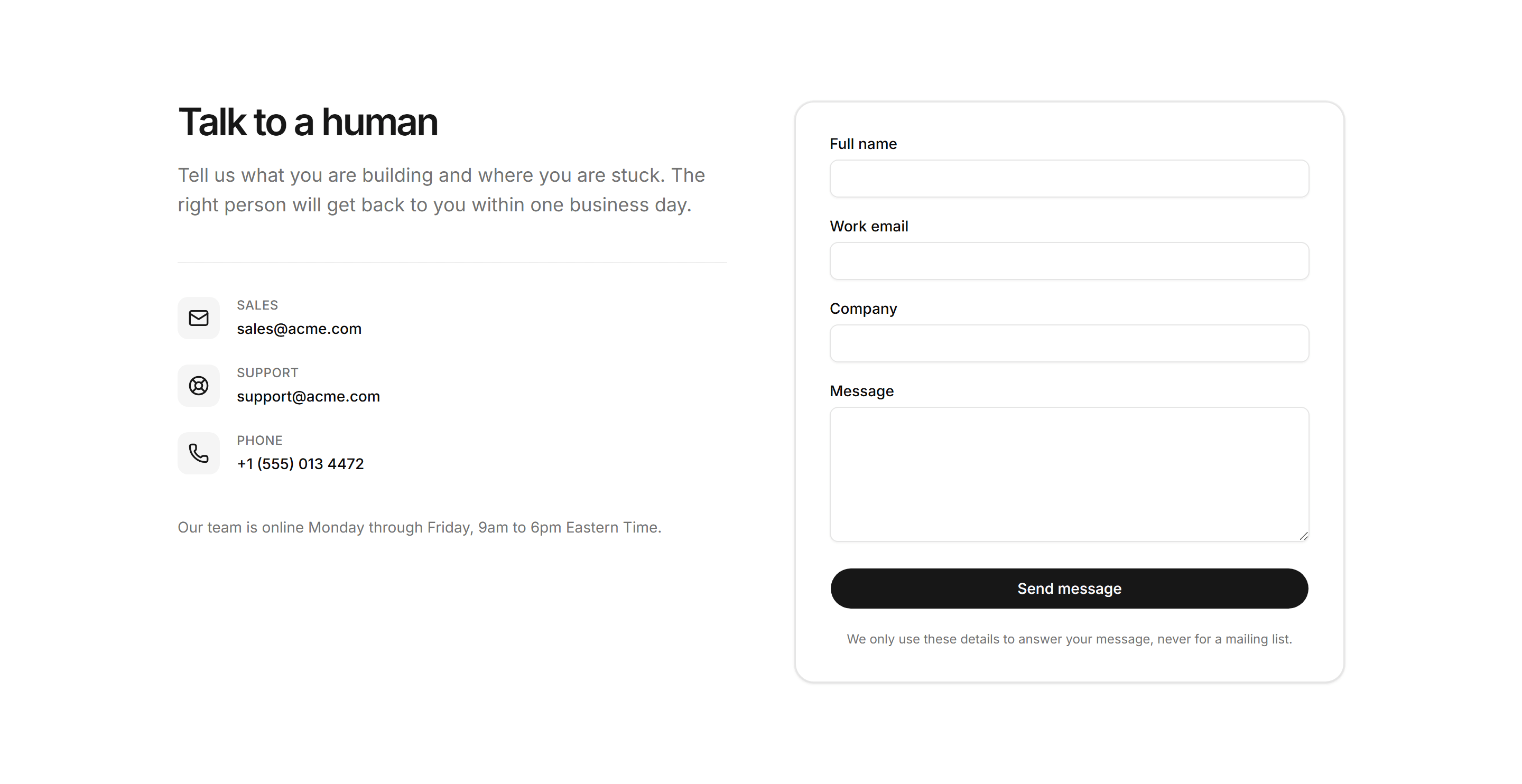 Marketing Contact: Form With Channels