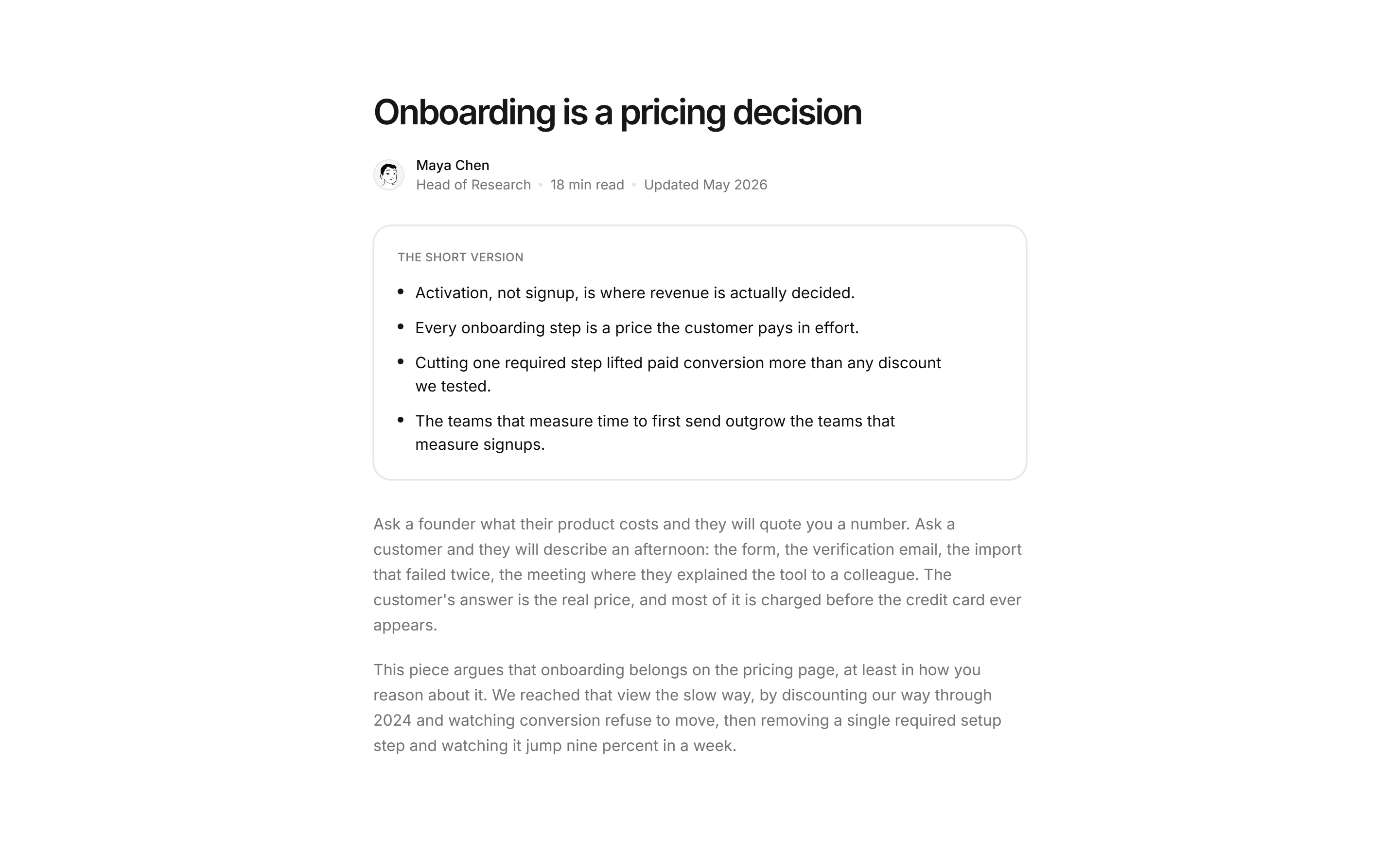 Marketing Content: Article With TLDR