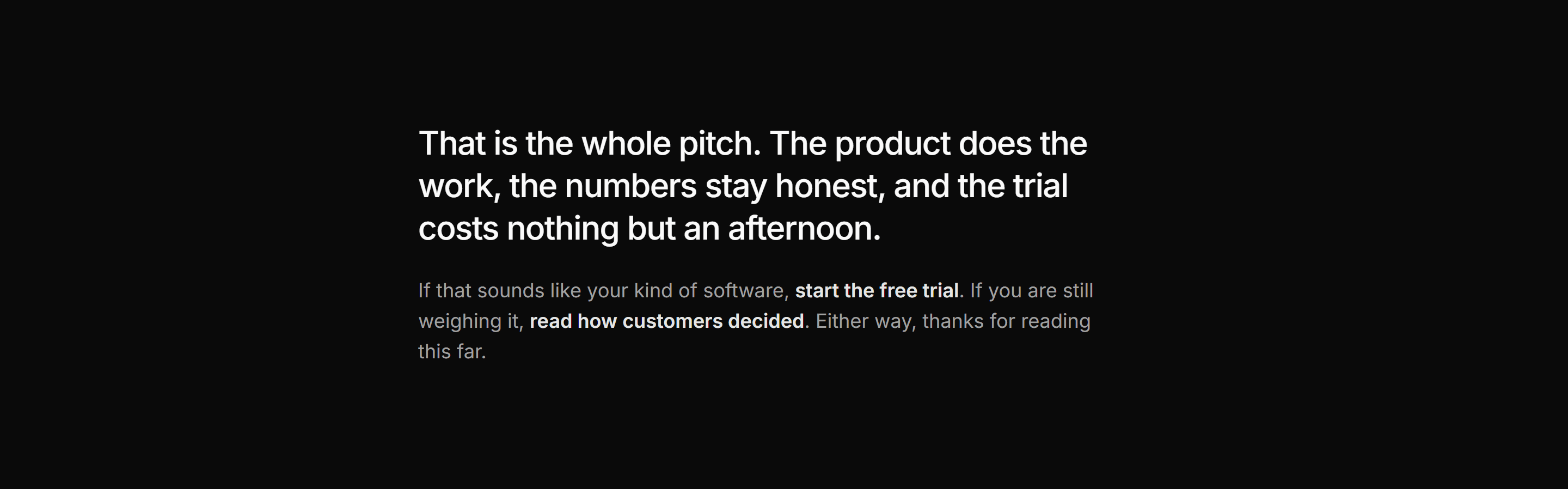 Marketing CTA: Plain Text Cta