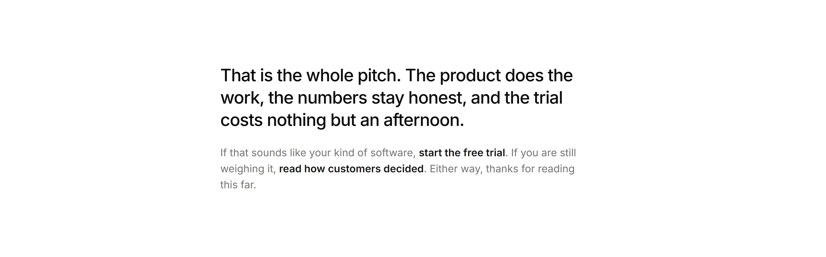 Marketing CTA: Plain Text Cta