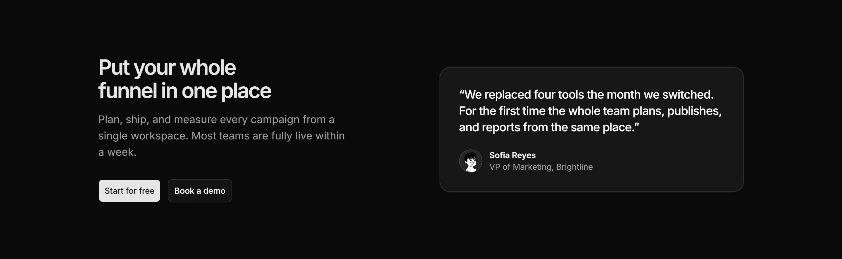 Marketing CTA: Split With Quote