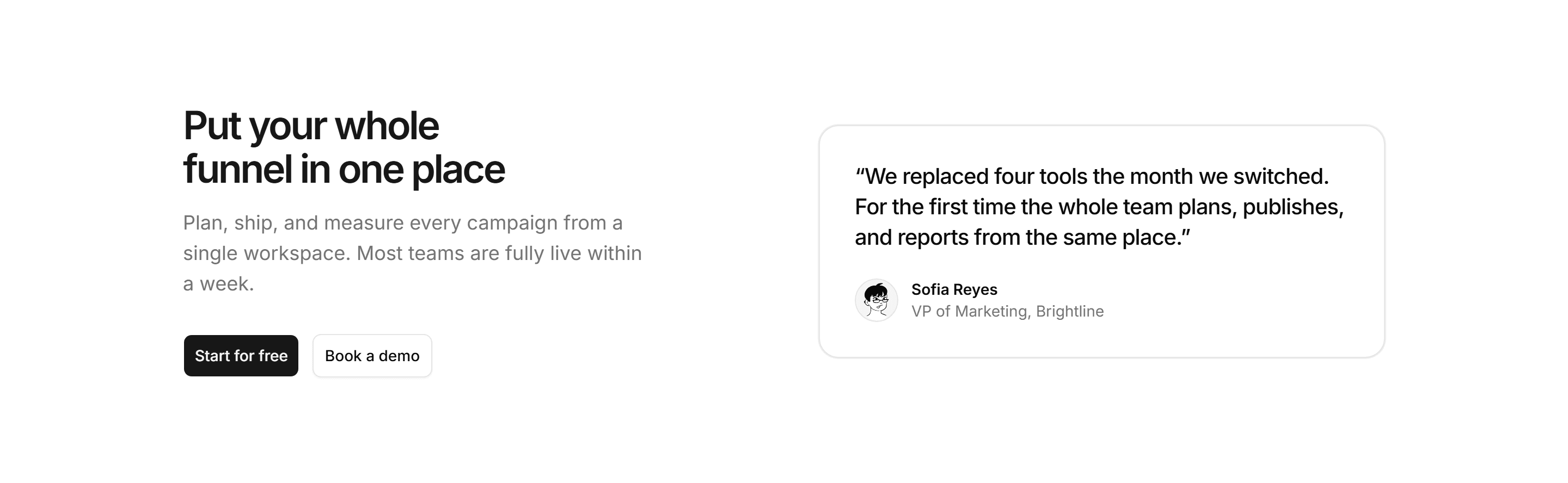 Marketing CTA: Split With Quote