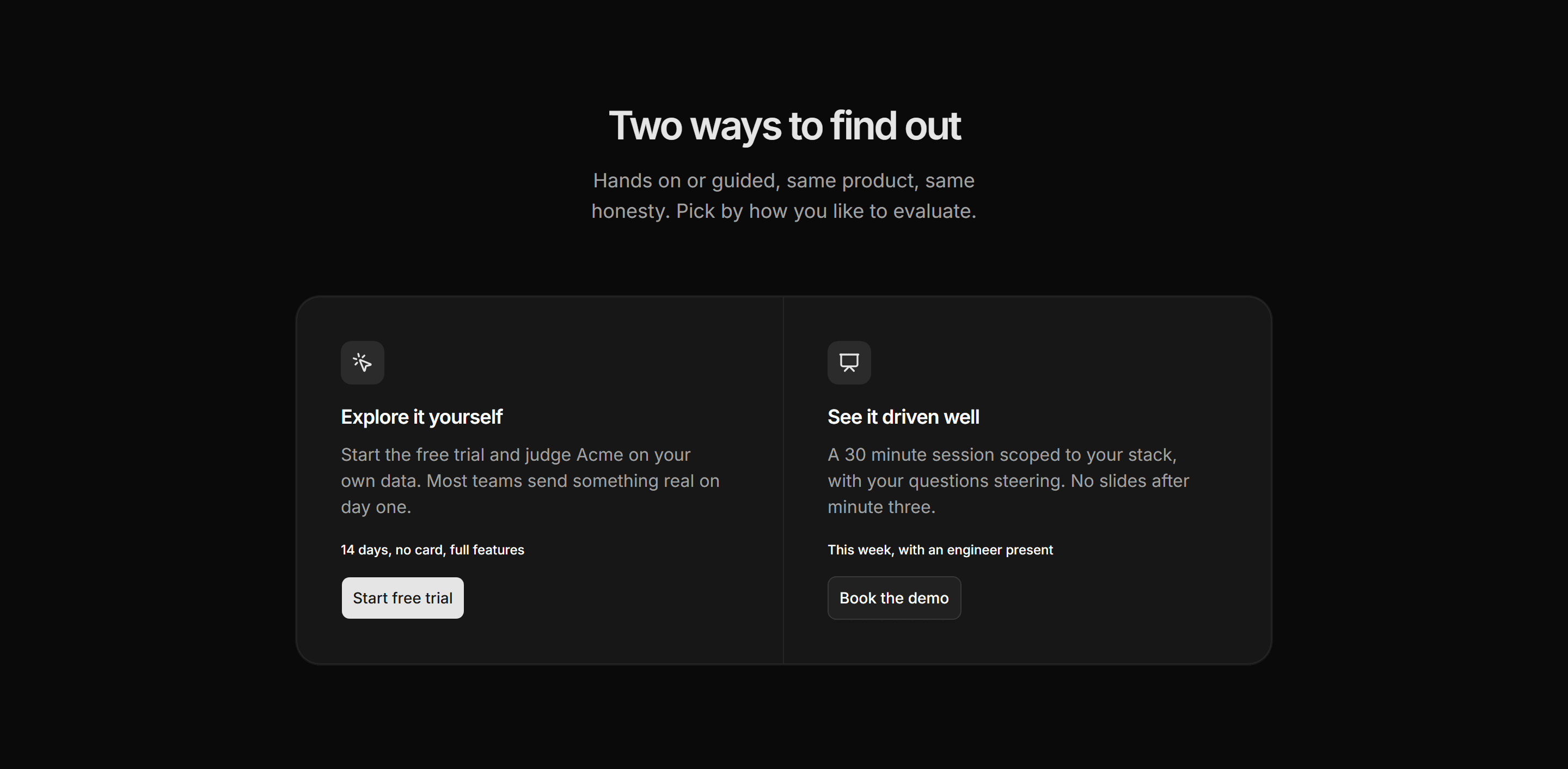 Marketing CTA: Trial Vs Demo Split