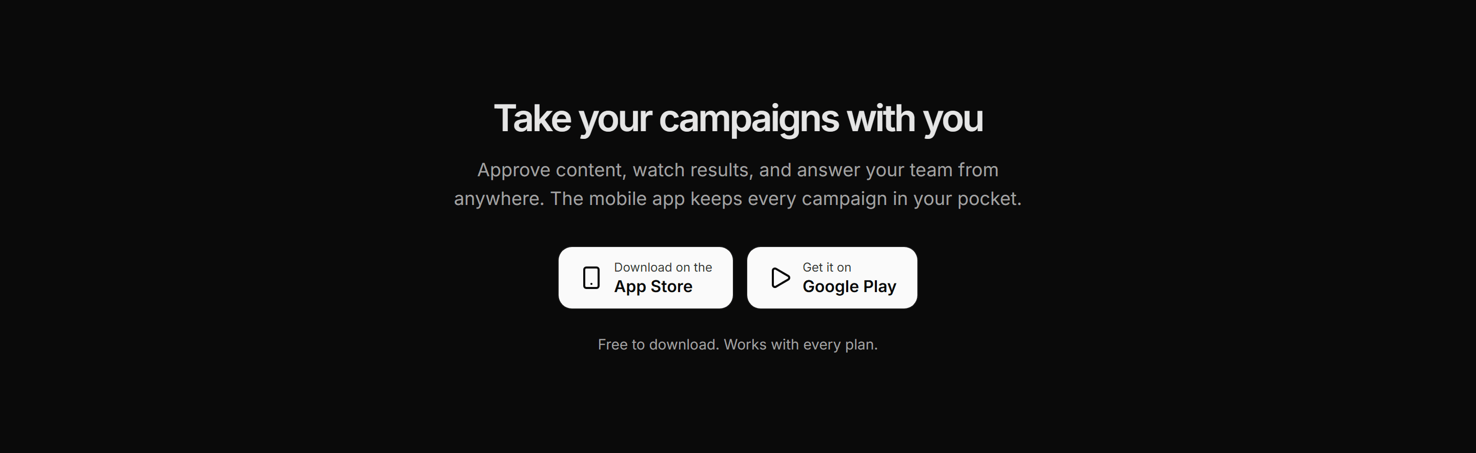 Marketing CTA: With App Badges