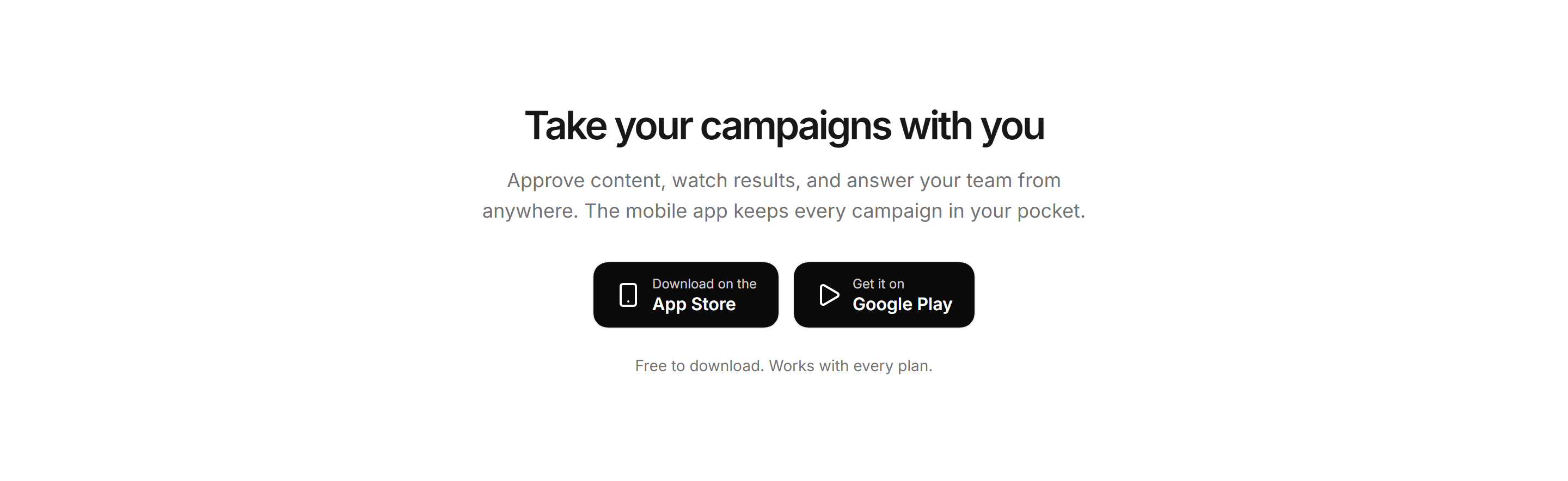 Marketing CTA: With App Badges