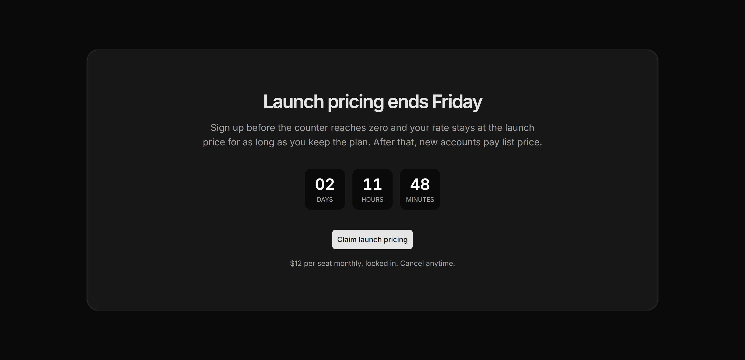Marketing CTA: With Countdown