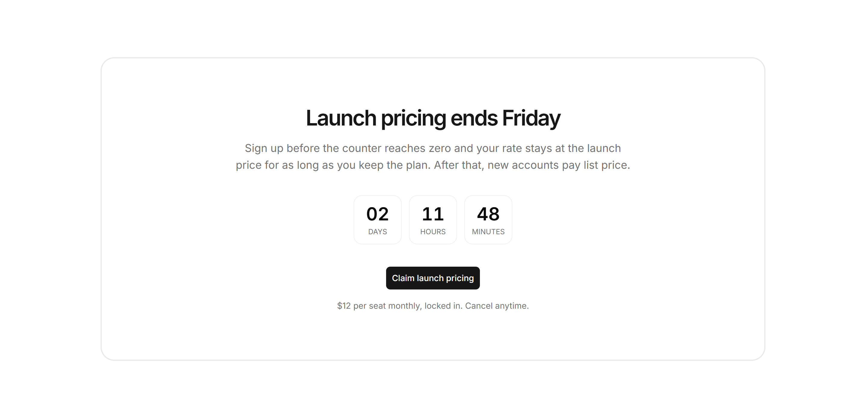 Marketing CTA: With Countdown