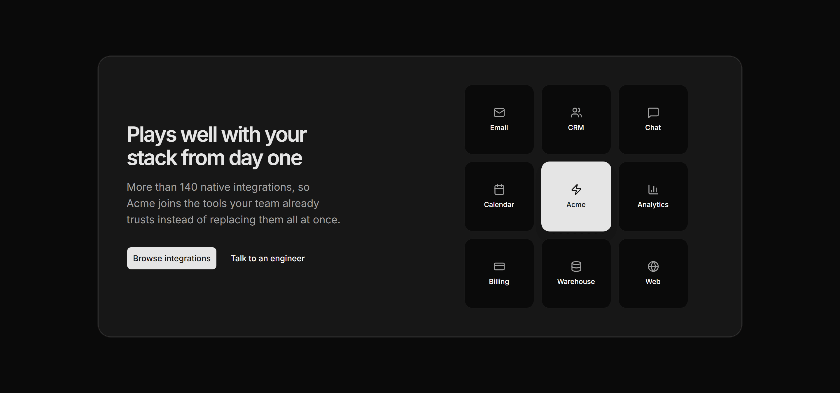 Marketing CTA: With Integration Grid