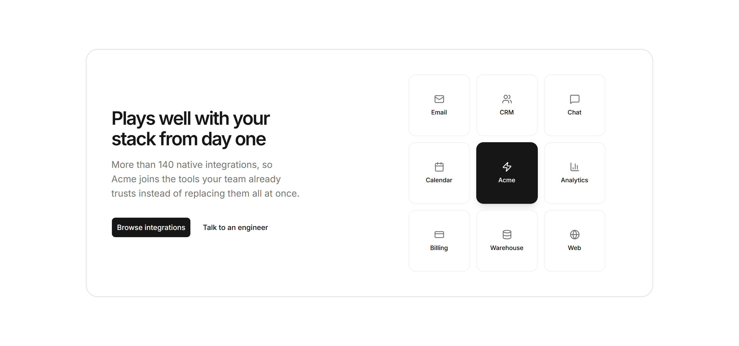 Marketing CTA: With Integration Grid