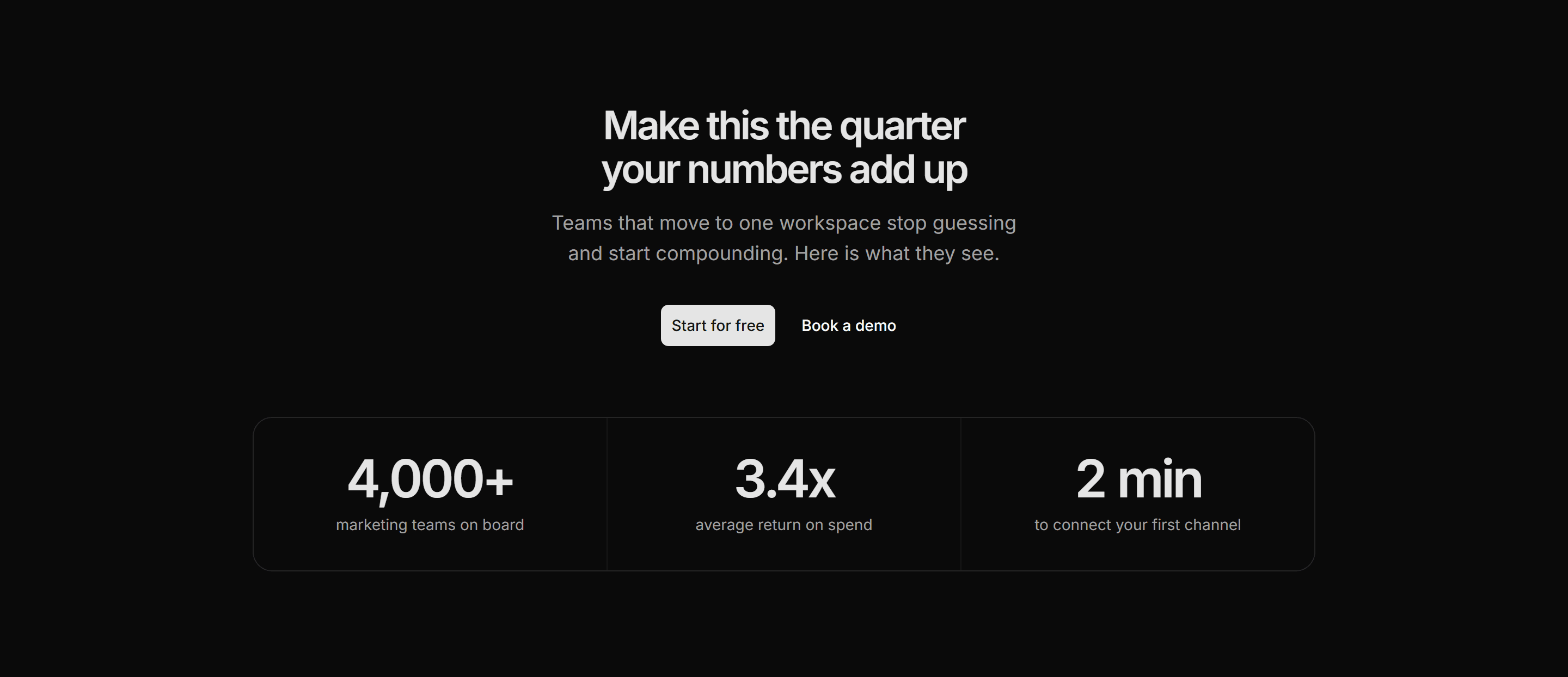 Marketing CTA: With Stats