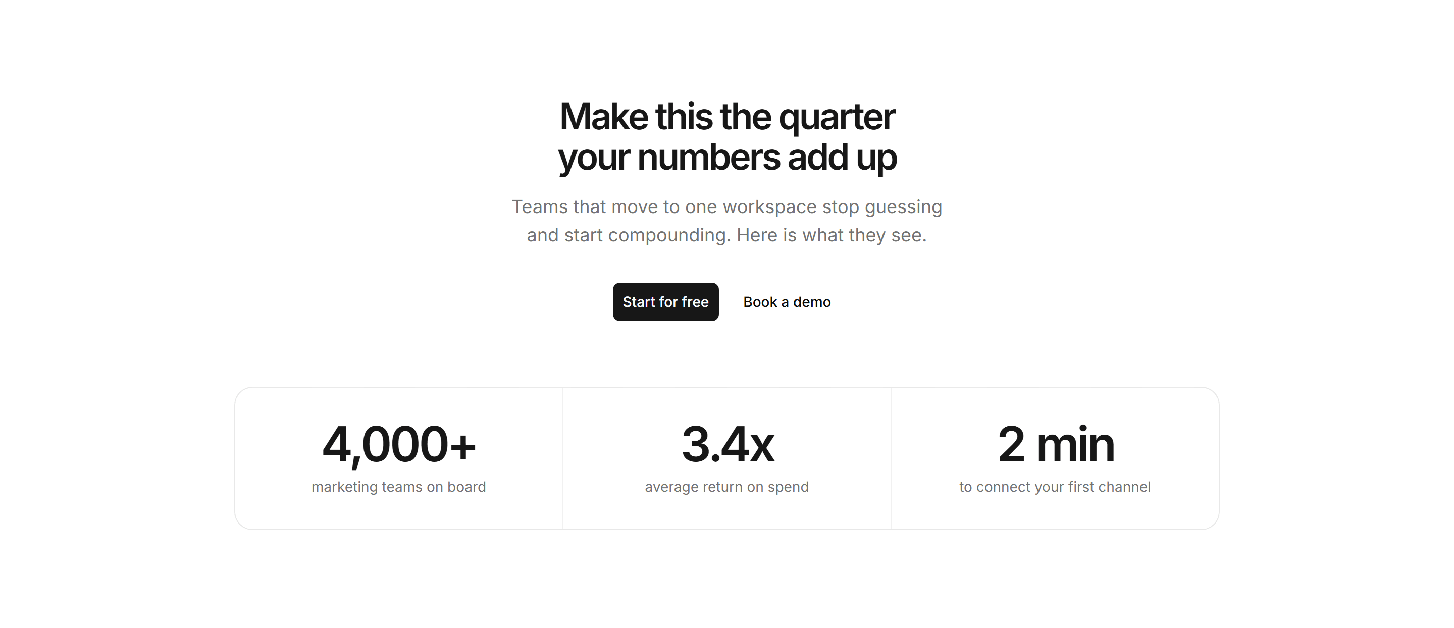 Marketing CTA: With Stats