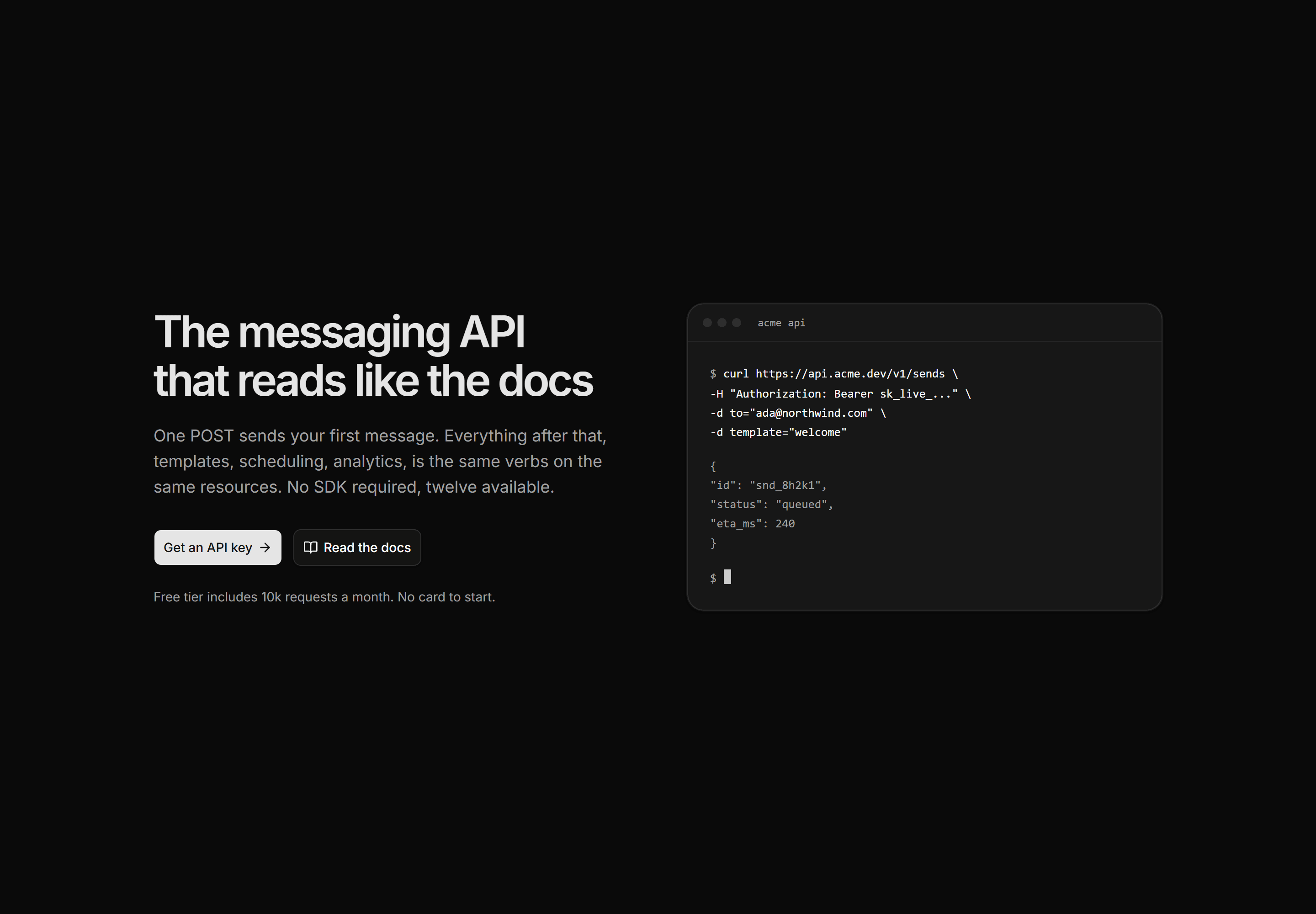 Marketing Developer: Api Hero With Terminal