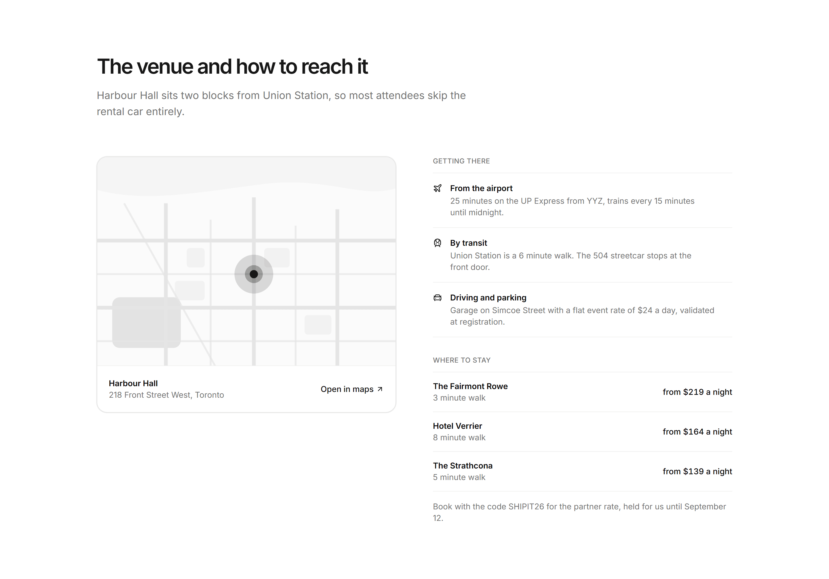 Marketing Event: Venue Travel Split