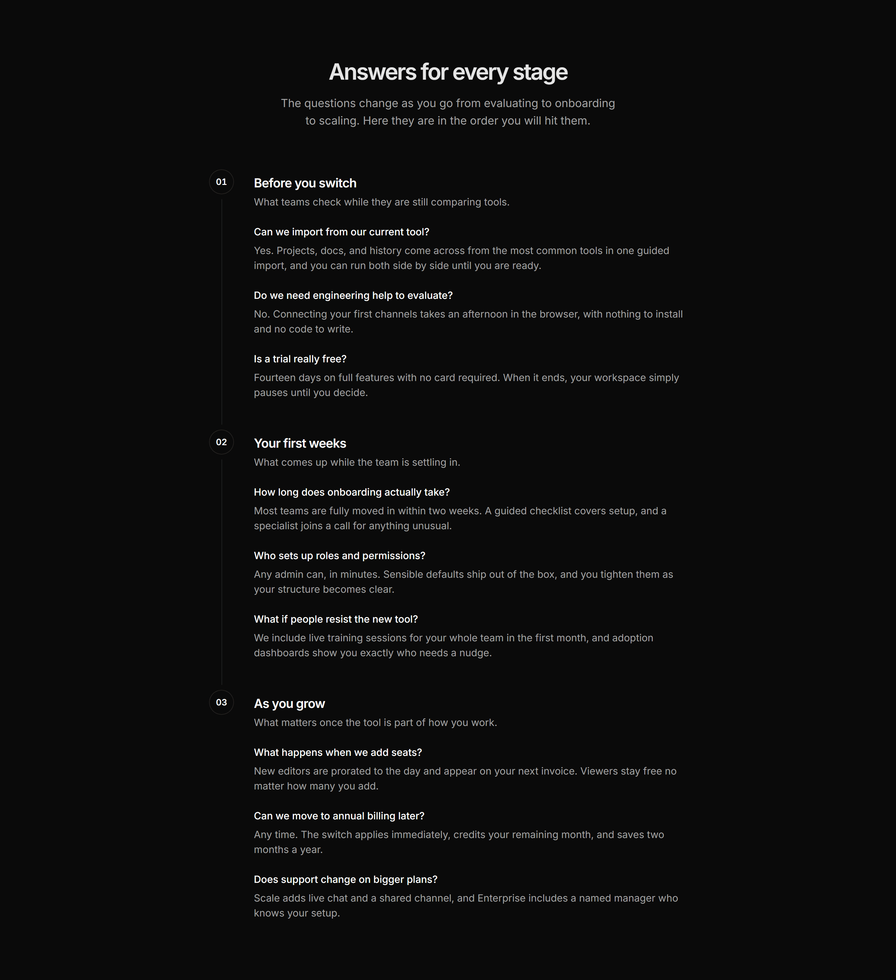 Marketing FAQ: Journey Stages