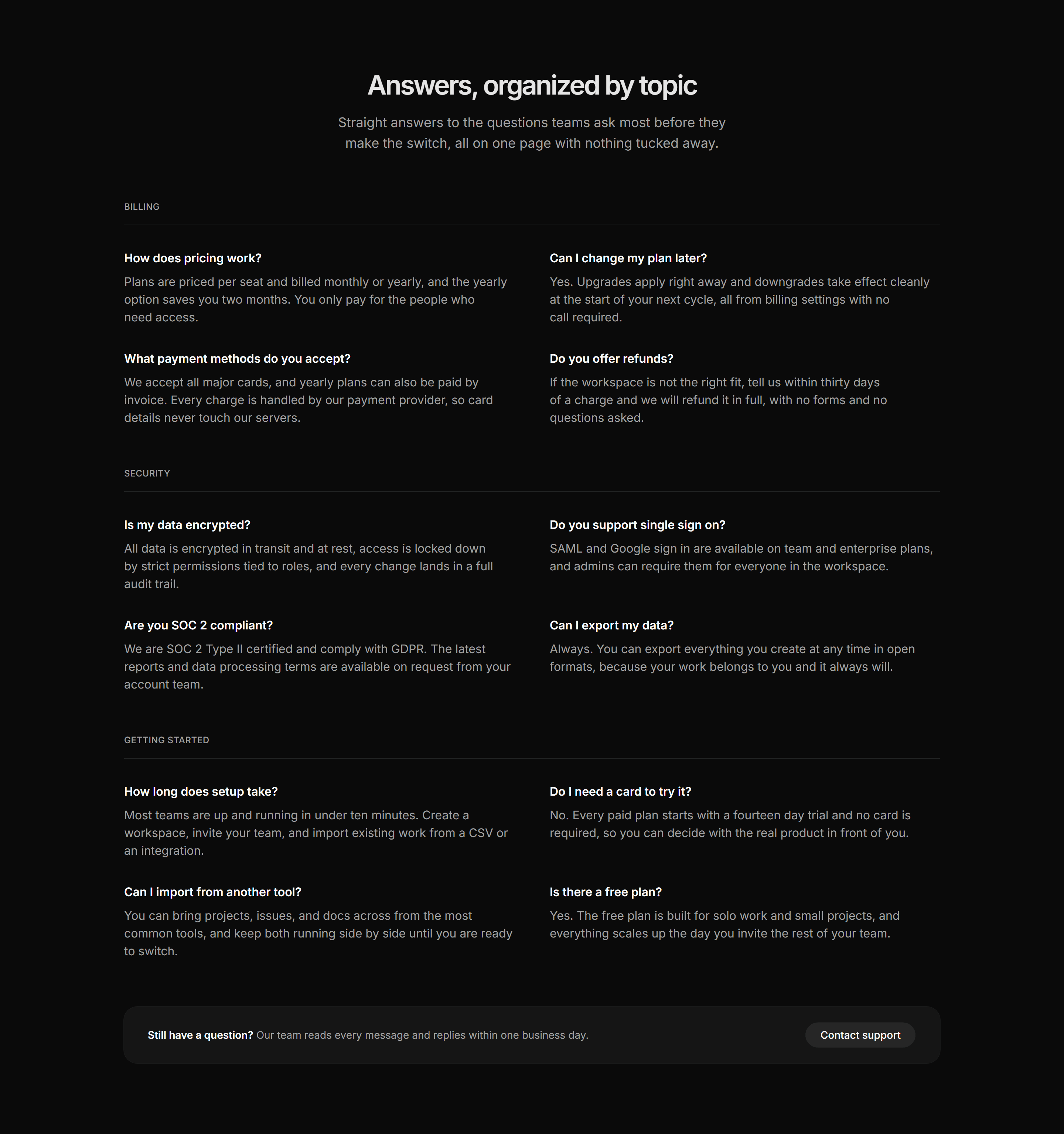 Marketing FAQ: Topic Columns