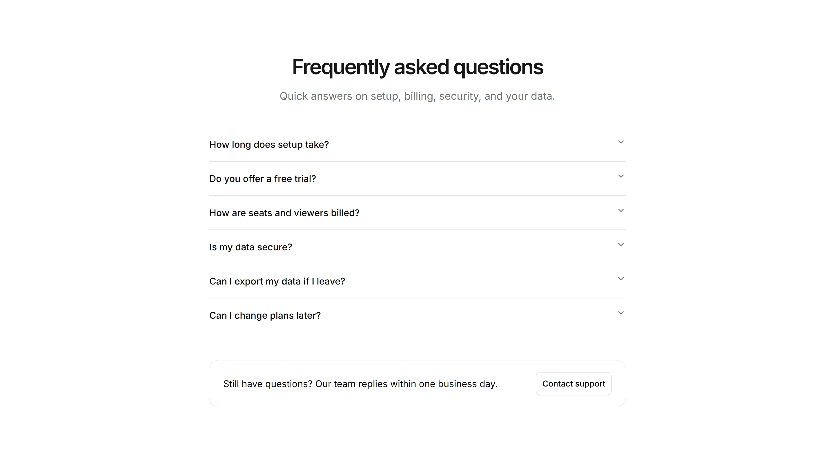 Marketing FAQ: With CTA Banner