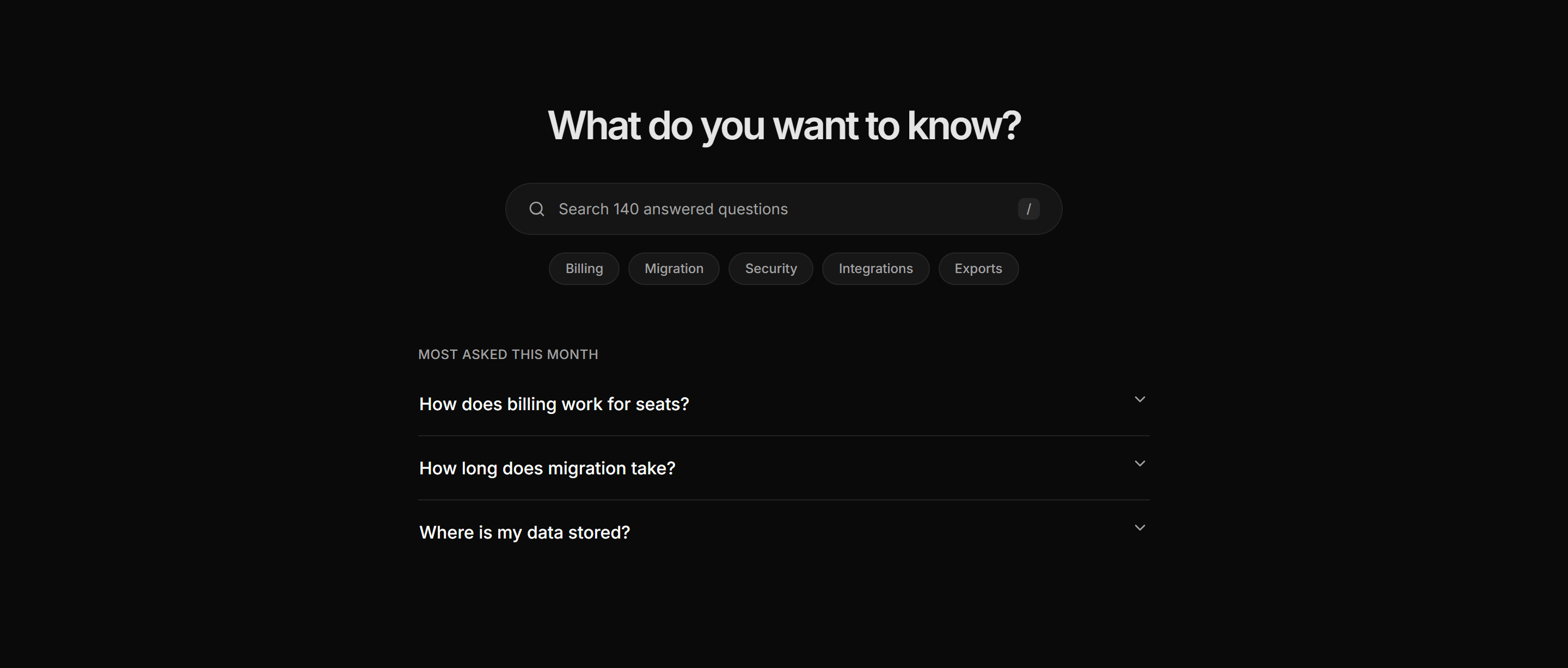 Marketing FAQ: With Search Bar