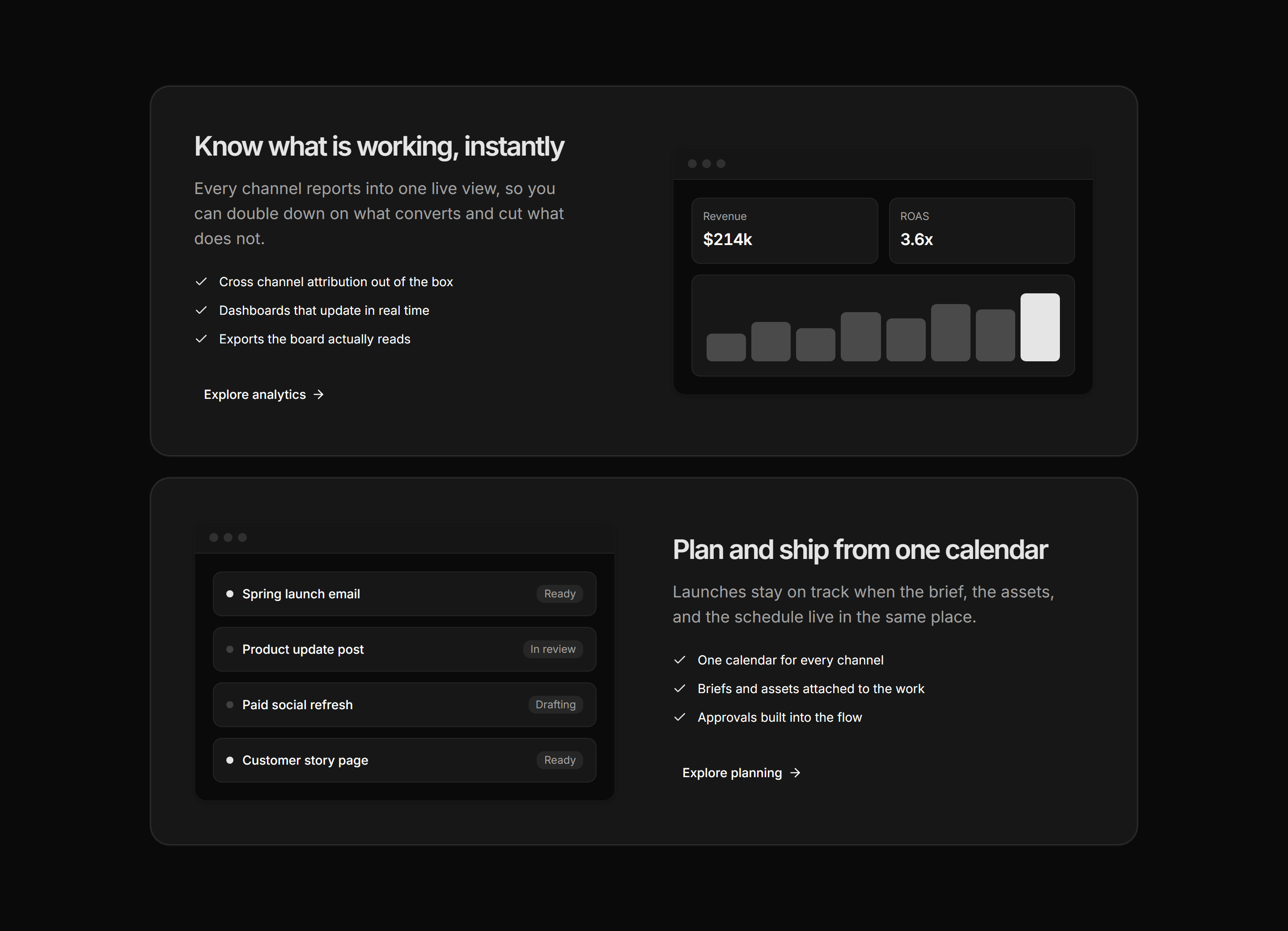 Marketing Pro Feature: Stacked Panels