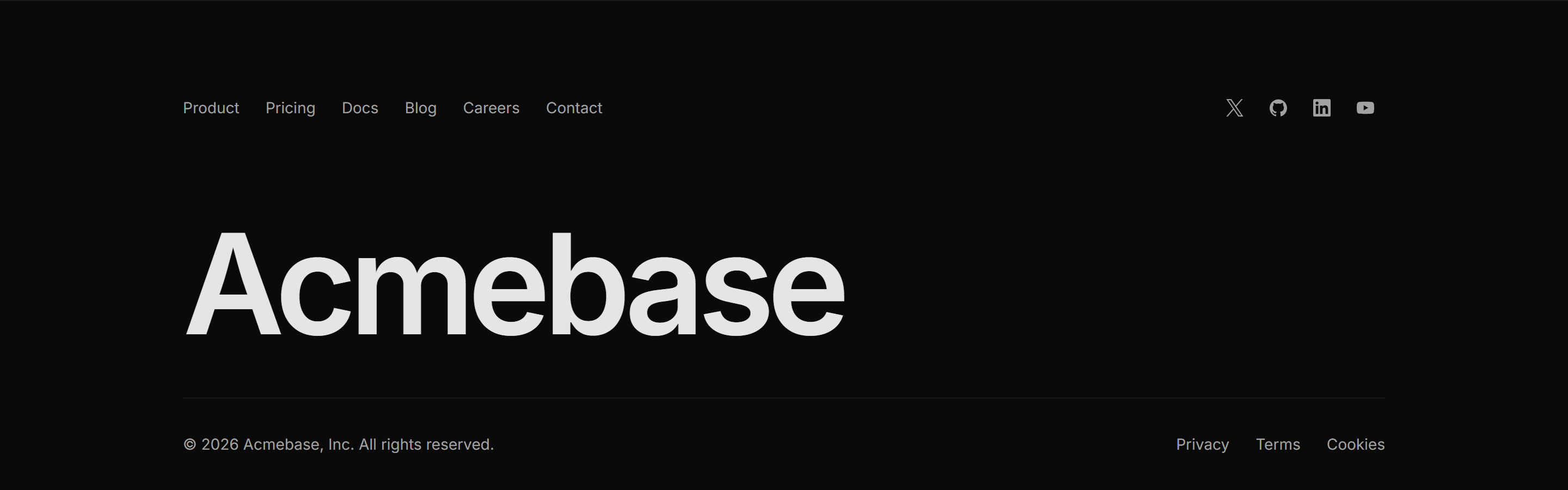 Marketing Footer: Giant Wordmark